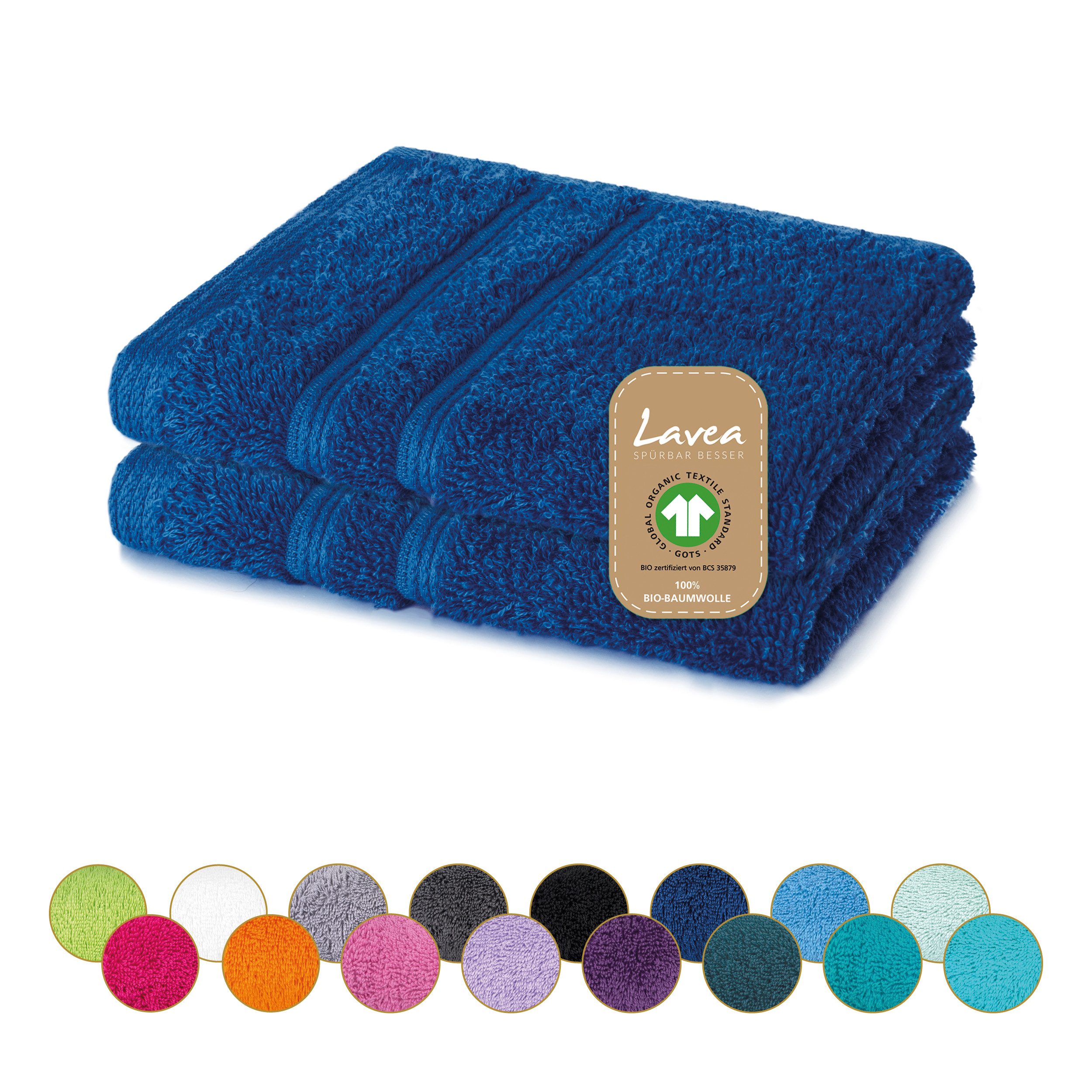 Lavea Seiftuch Bali Seiftücher, Waschlappen Frottee 30x30 cm, Weiches Bio-Baumwollfrottee (Set, 2-St), kleine Handtücher, Handtuch-Set, GOTS-zertifiziert, 500g/m²