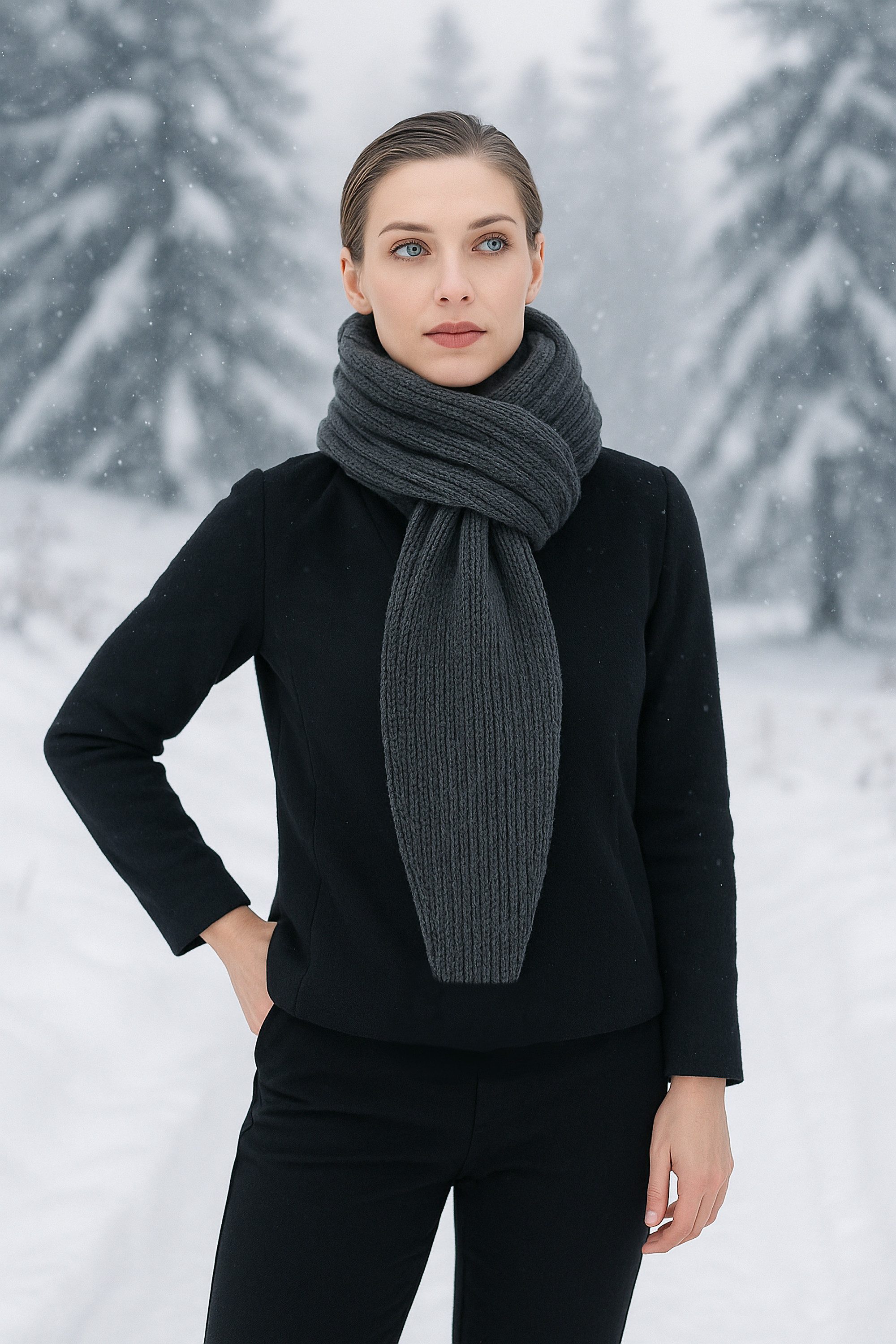 COLLEZIONE ALESSANDRO Strickschal Strickgasse, (1-St), Made in Italy, gestrickt