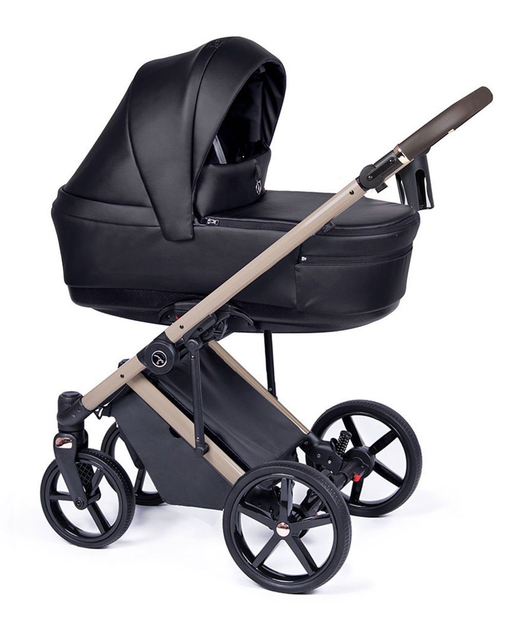 - babies-on-wheels Gestell 1 beige 21 Kombi-Kinderwagen Eco - in in Kinderwagen-Set 3 Schwarz Fado Designs 15 Teile =