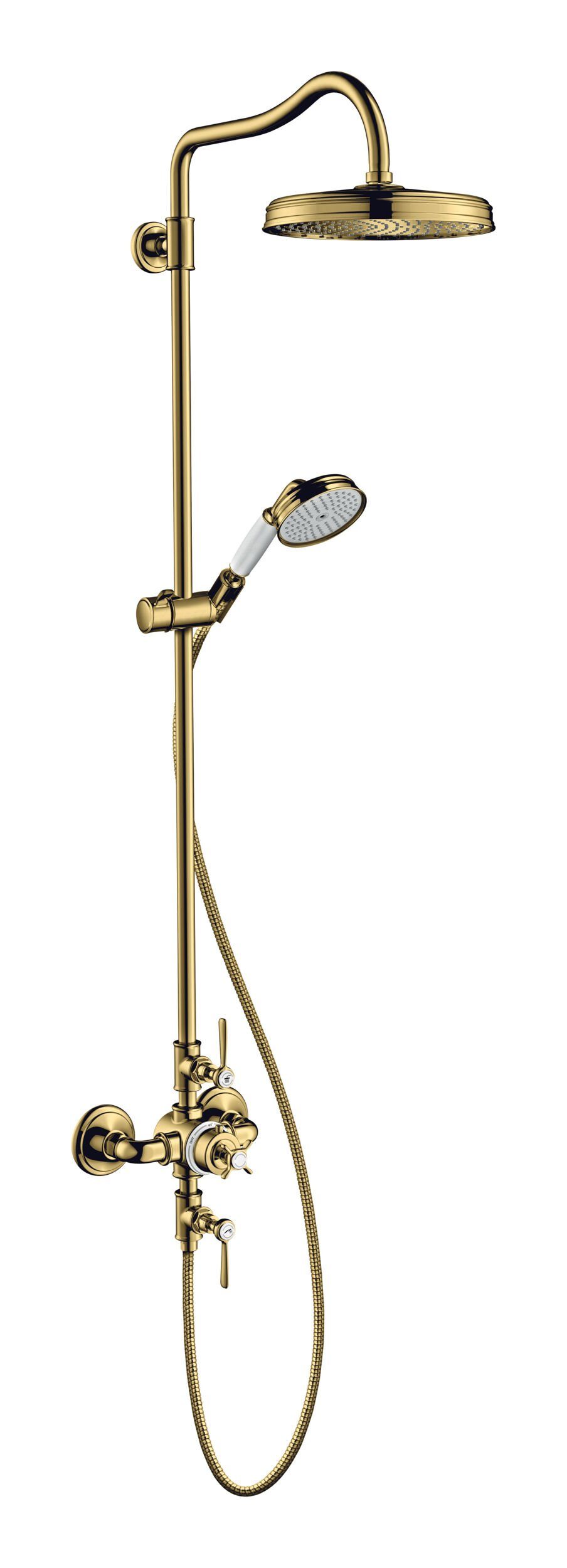 hansgrohe Brausegarnitur Axor Montreux Showerpipe, Mit Thermostat mit Hebelgriff