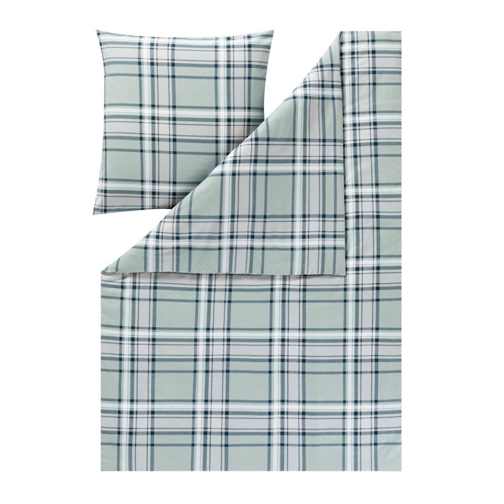 Estella Bettwäsche Estella Kuschel Flanell Bettwäsche 135x200 Hannes jade K günstig online kaufen