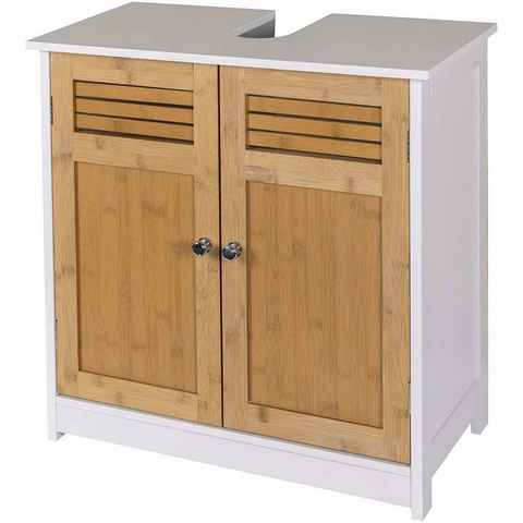 EUGAD Waschbeckenunterschrank (1-St) mit 2 Türen 60x30x60cm aus MDF