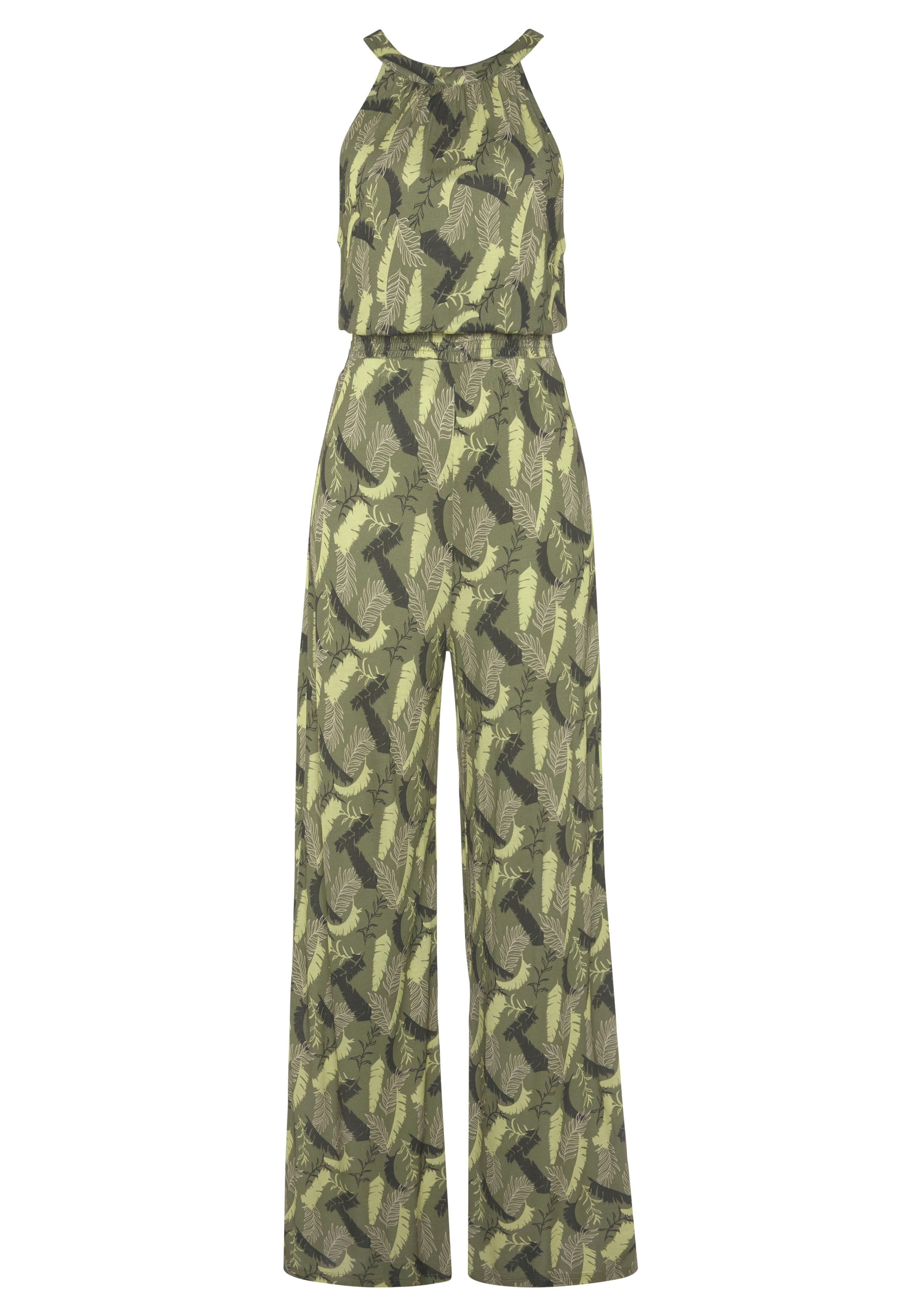 s.Oliver Overall mit Blätterdruck und breitem günstig online kaufen