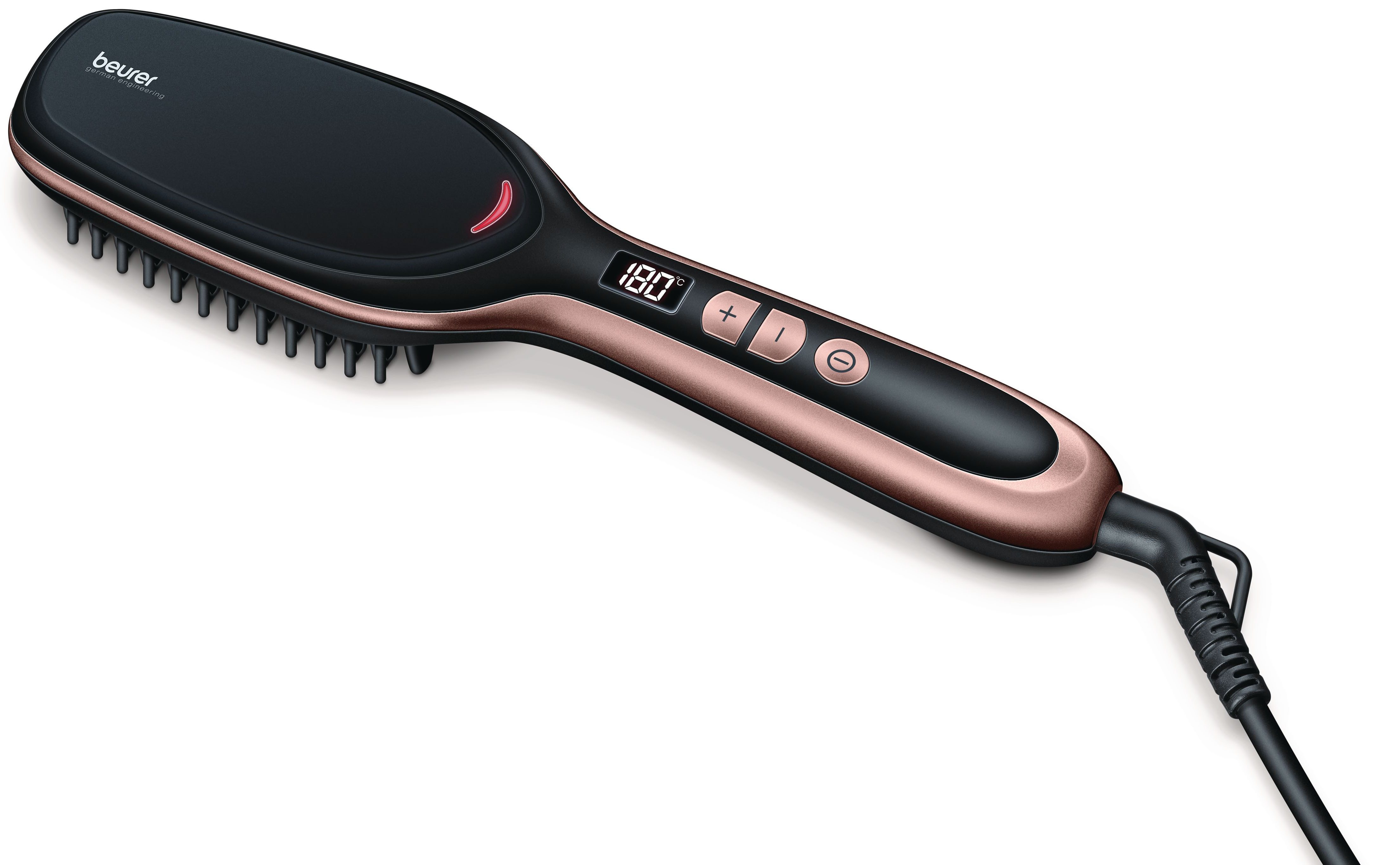 BEURER Haarglättbürste HS 60 Haarglättungsbürste für geschmeidige, glänzende Haare, Mit Keramik Beschichtung zum Schutz der Haare und Ionenfunktion