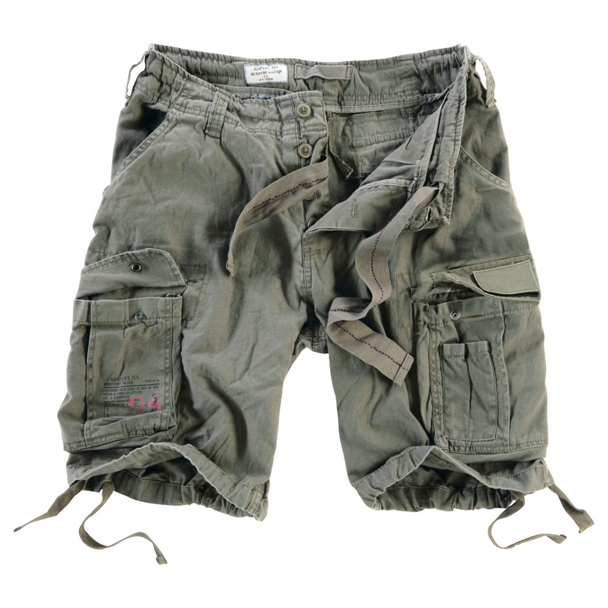 Cargoshorts Airborne Bermuda Baumwolle Sommer Shorts Kurze Hose Army knielang