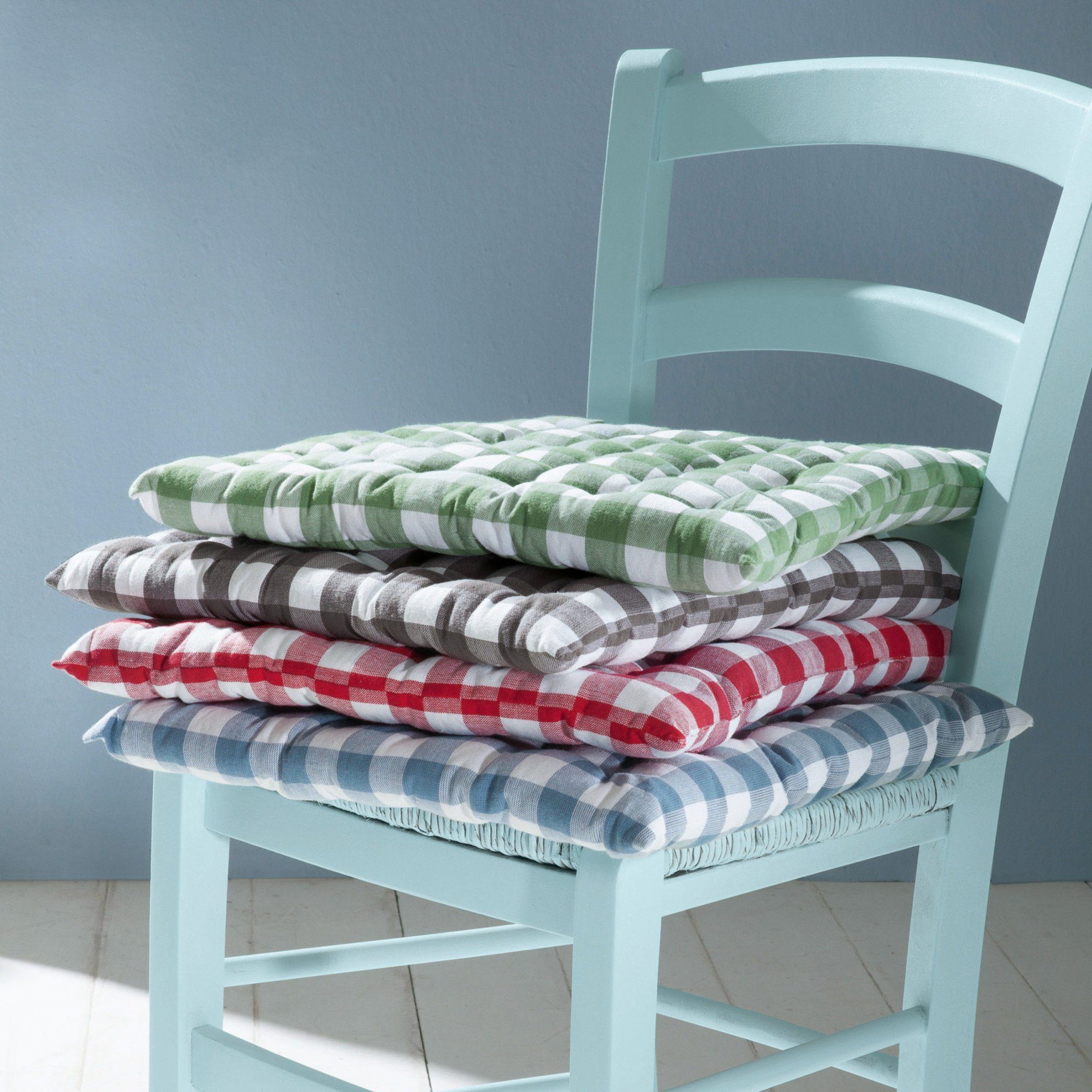 REDBEST Stuhlkissen Stuhlkissen "Nashville" 2er-Pack, Karo