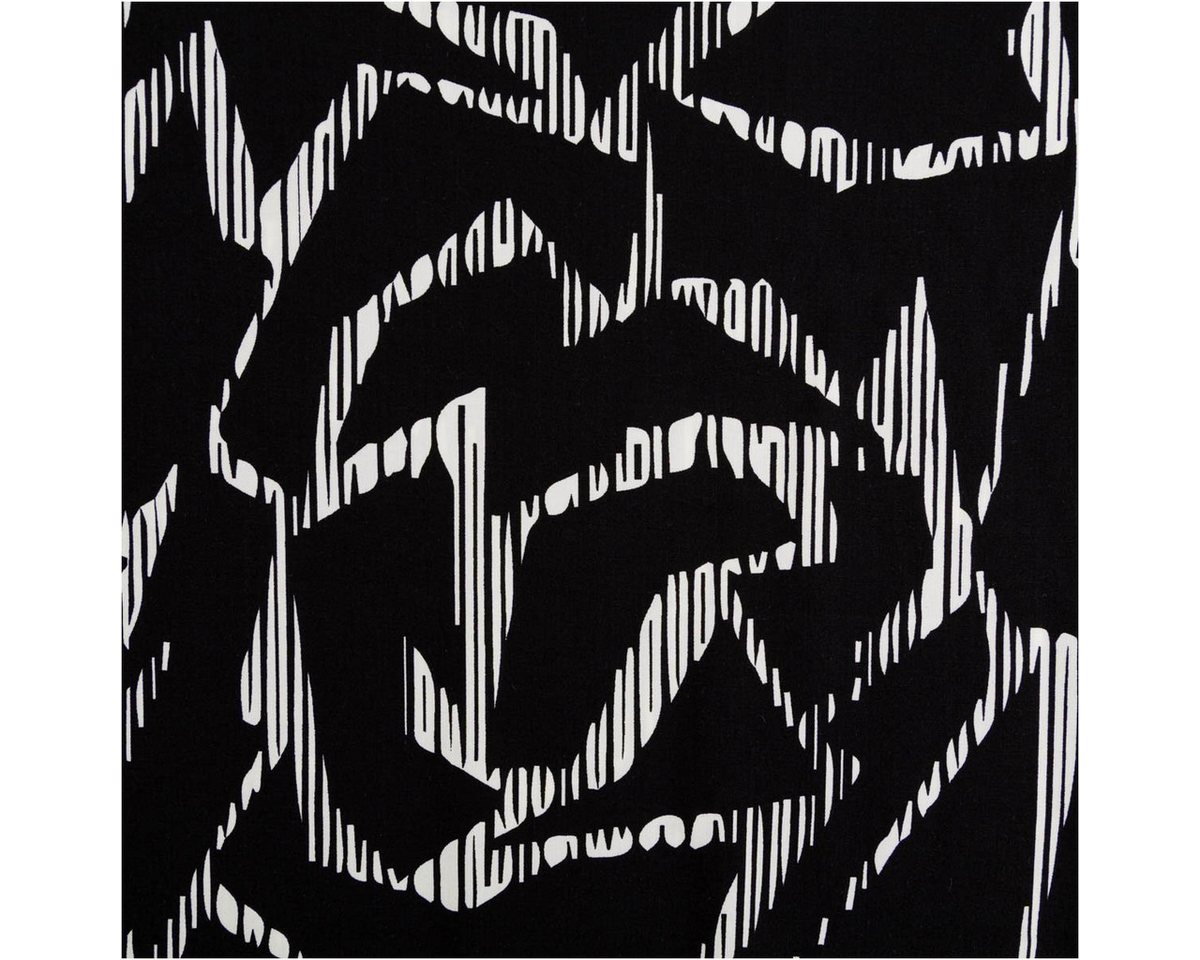 Thumbnail - SCHÖNER LEBEN. Stoff Viskose Stoff Popeline abstrakt schwarz weiß 145cm Breite, allergikergeeignet
