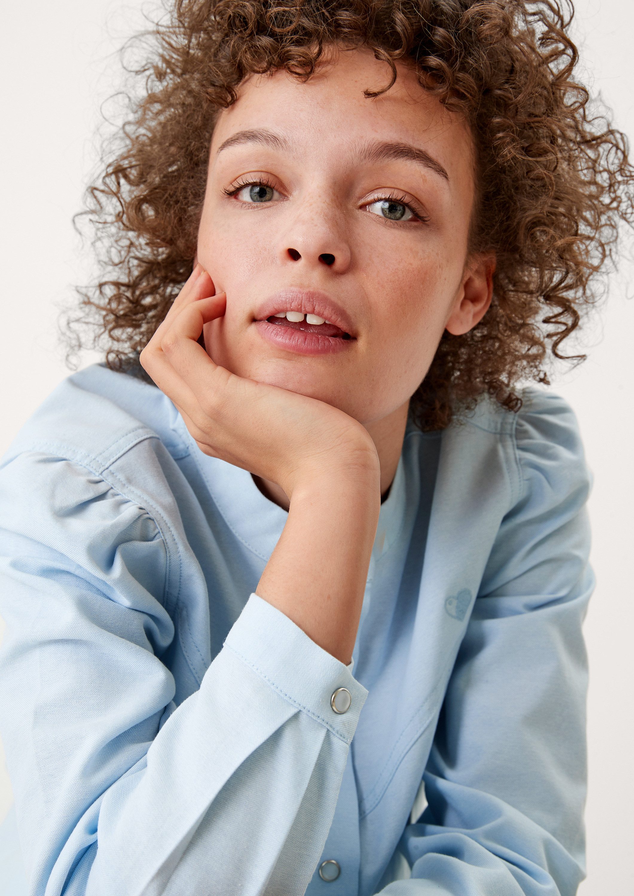 QS Langarmbluse Bluse Bluse im Vintage-Look günstig online kaufen