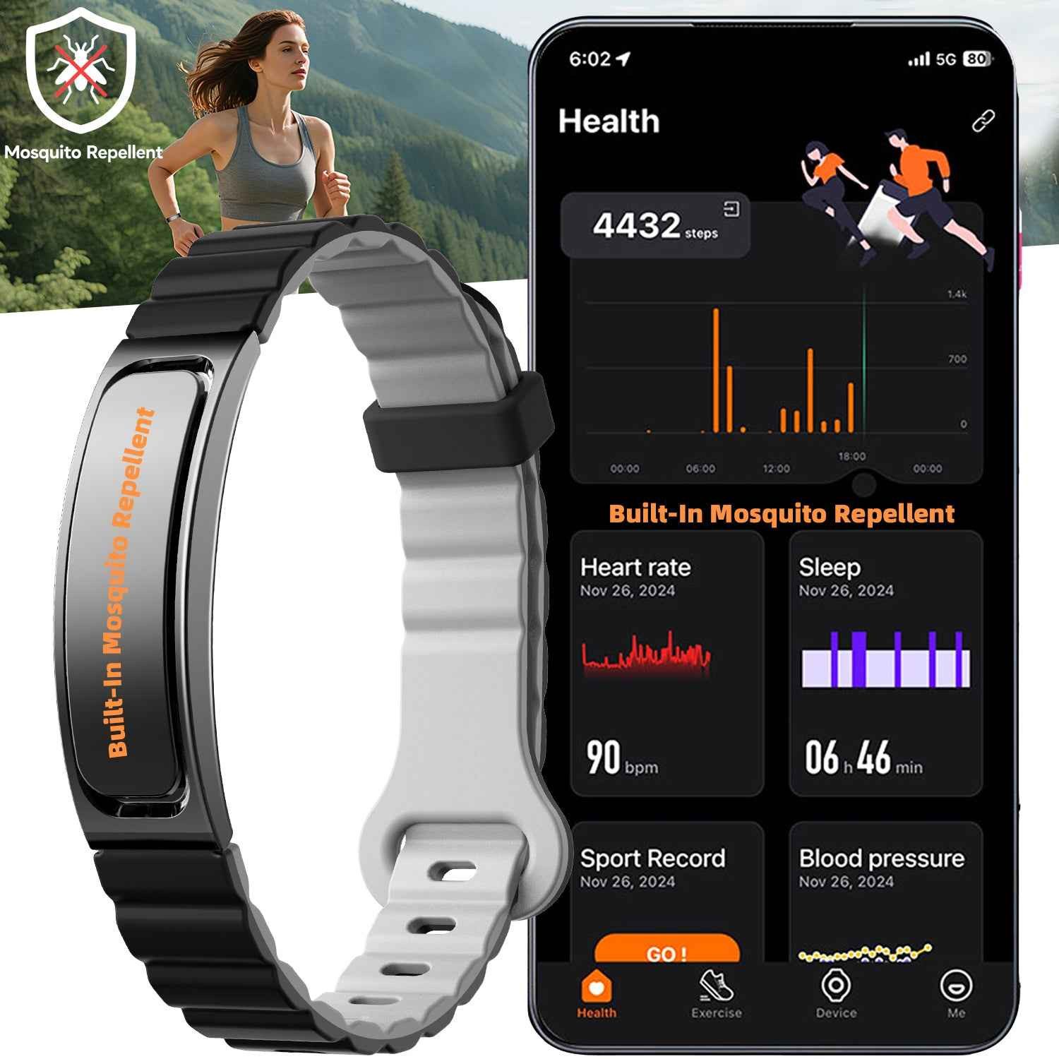 Forrlite Armband Armband, Smartarmband Armband IP68 Intelligentes (Paararmb günstig online kaufen