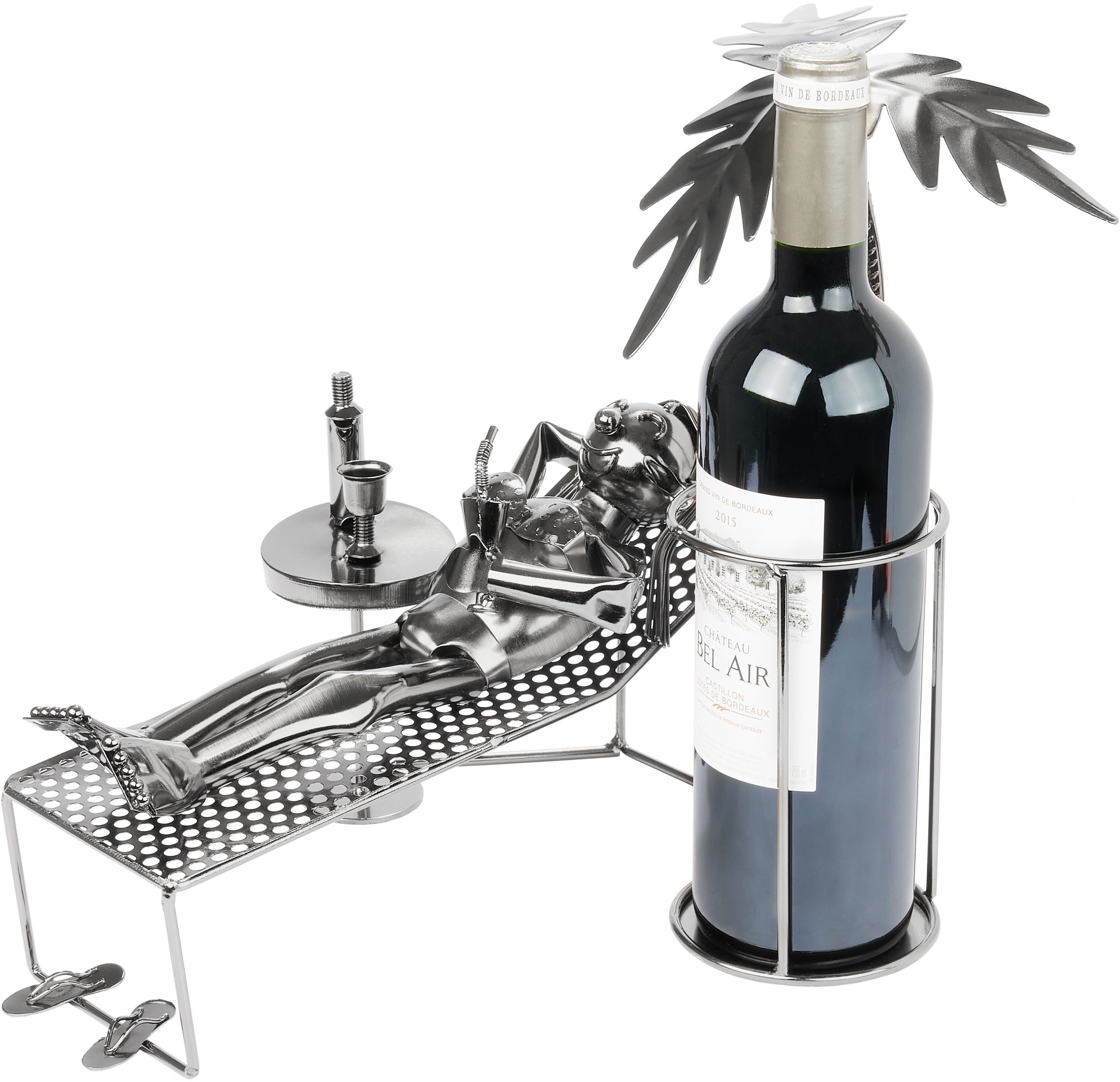 BRUBAKER Weinflaschenhalter Frau im Urlaub Flaschenhalter, (inklusive Grußk günstig online kaufen