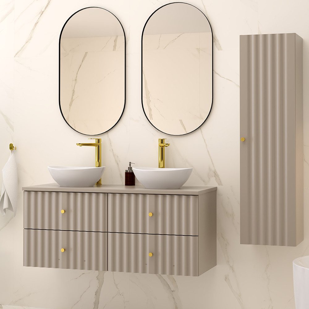 Lomadox Wandspiegel MIRROR-140, Badezimmerspiegel Schminkspiegel 55 x 90 cm modern