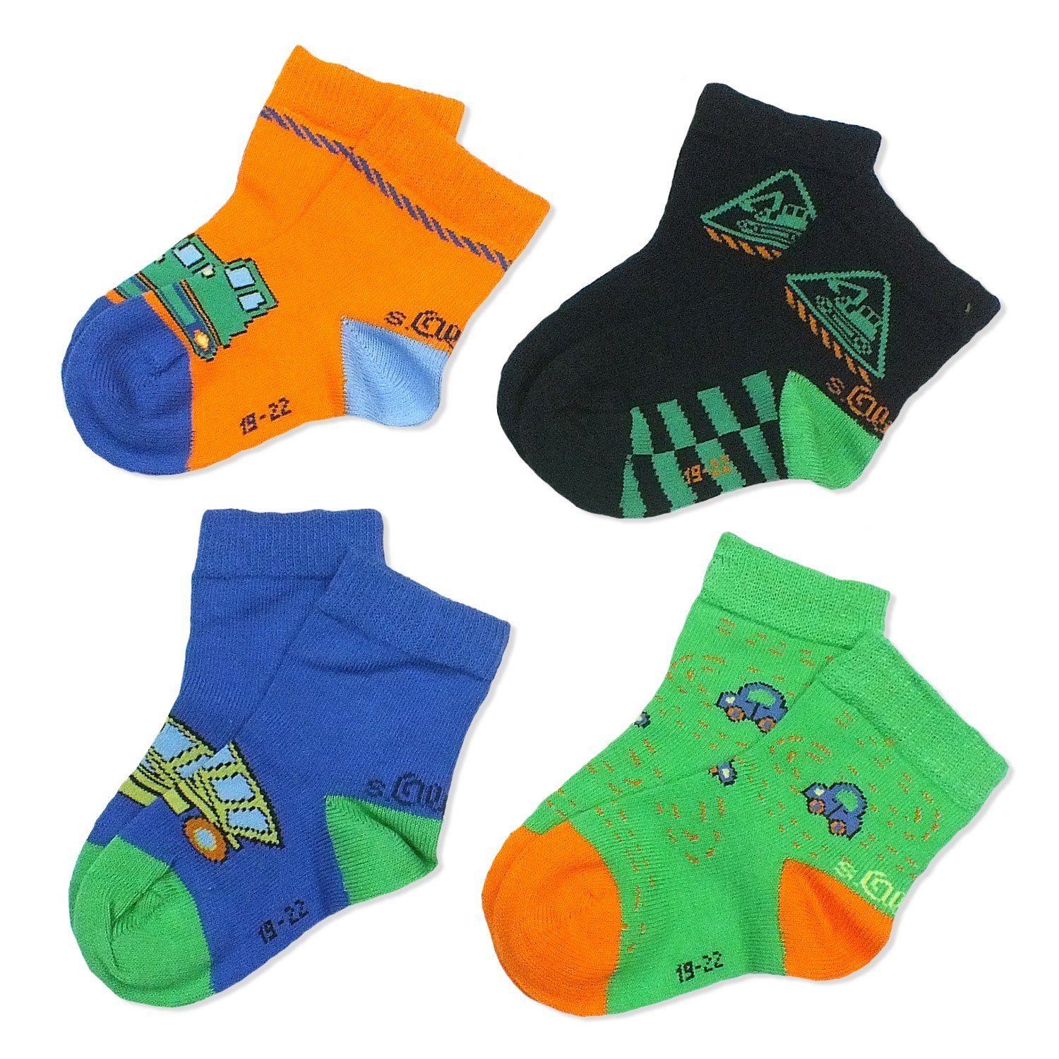 s.Oliver Langsocken S20318 (Set, 4-Paar, 4 Paar) Kinder Socken, Baby Jungen  & Mädchen mit Baumwolle, Kindersocken