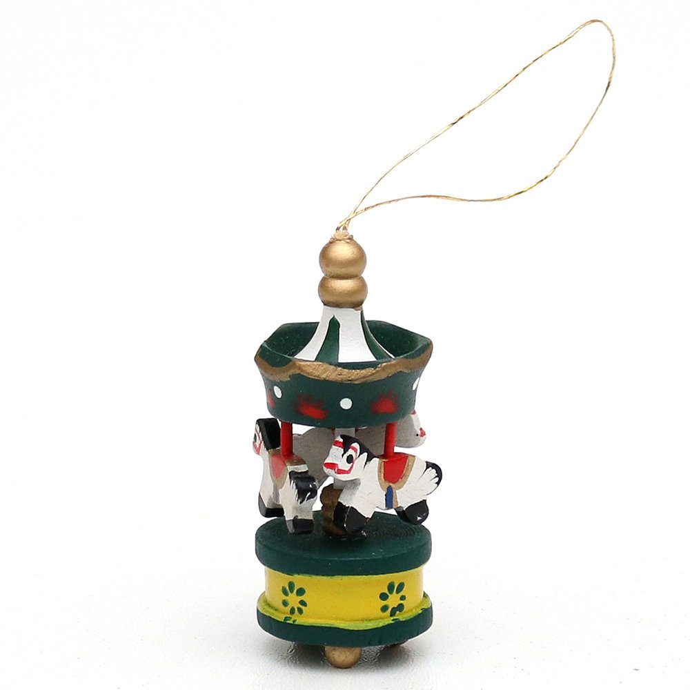 Karussell, Set, 6er als ca. Christbaumschmuck Holzbaumbehang Dekohelden24 Motiv: