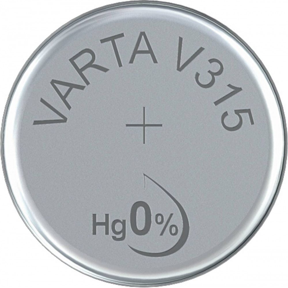 VARTA Varta V 315 Uhren Knopfzellen-Batterie Batterie, (1.55 Volt V), Hochwertige Knopfzellen-Batterie