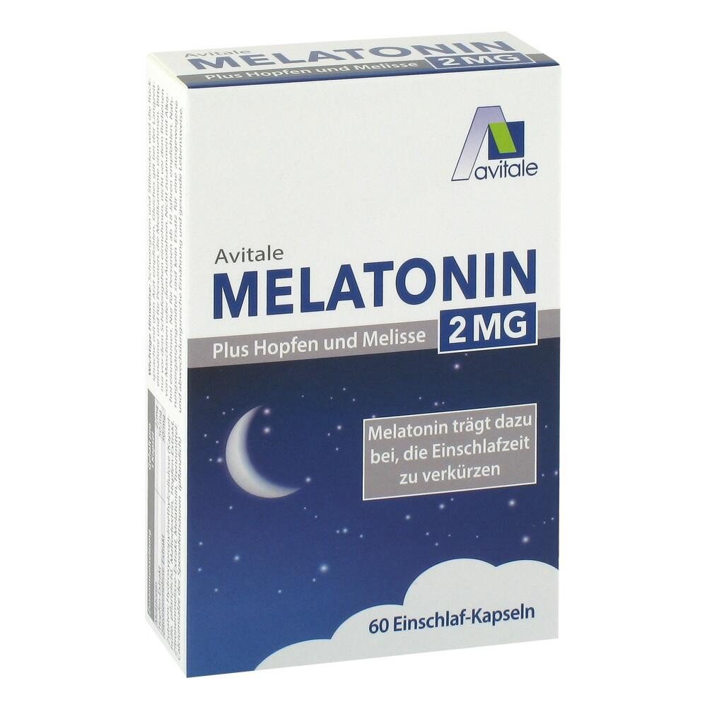 Avitale GmbH MELATONIN 2 mg plus Hopfen und Melisse Kapseln Kapseln, 60 St.