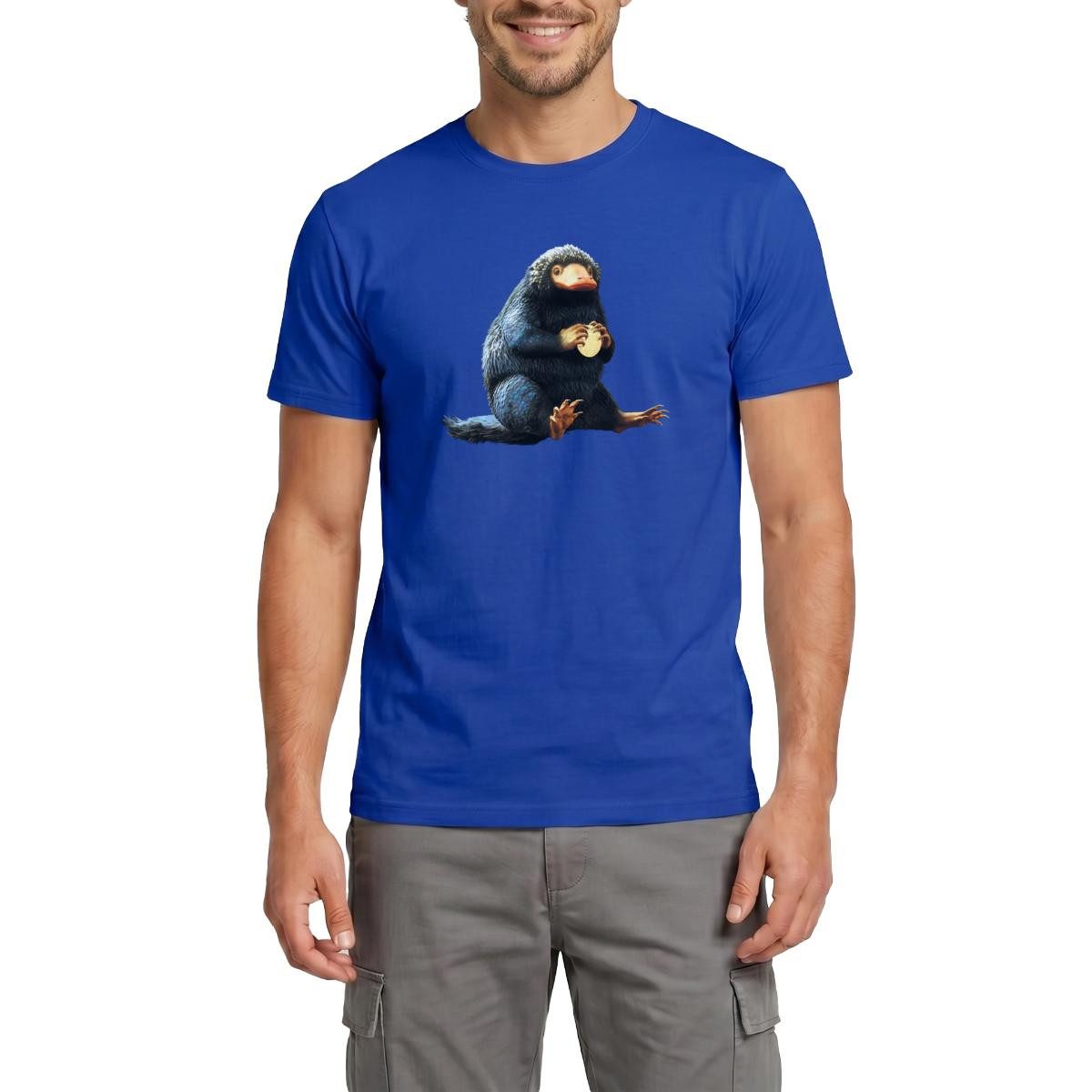 T-Shirt Fantastic Beasts Niffler Beschützt Münze Männer T-Shirt