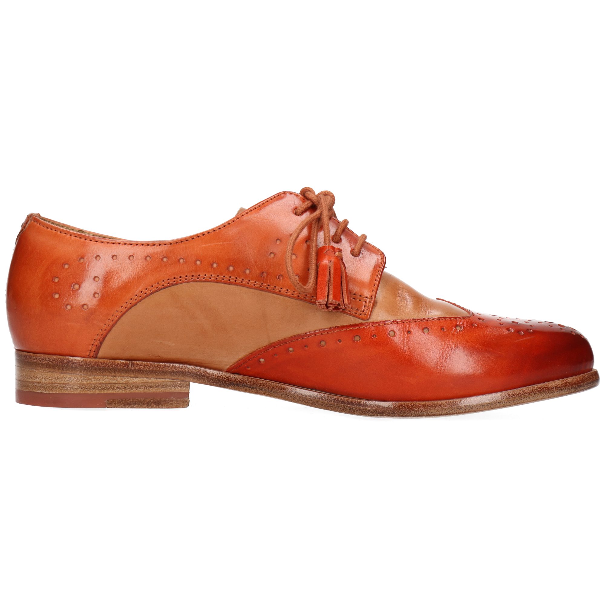 Melvin & Hamilton Selina 41 Leder-Derby Schuhe für Damen Schnürschuh Flache Absätze, Echtes Leder, Vegetabile Gerbung