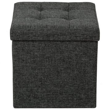 tectake Sitzhocker Faltbarer Sitzwürfel aus Polyester mit Stauraum (1), faltbar