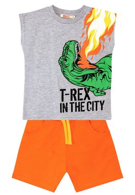 Denokids Trainingsanzug T-Rex Flame (2-tlg), mit Dinosaurier-Print