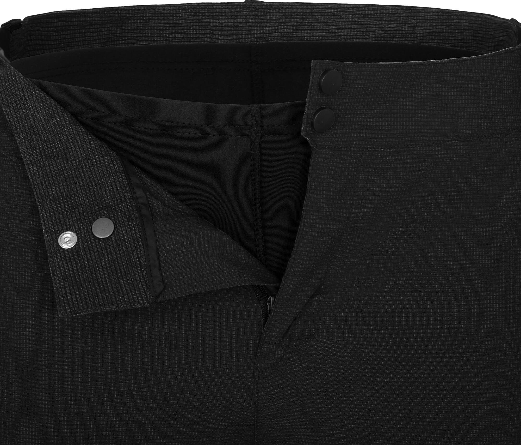 Fahrradhose PORVOO Capri (mit gepolsterter Innenhose) Herren 3/4 Radhose, robust, elastisch, Normalgrößen, schwarz