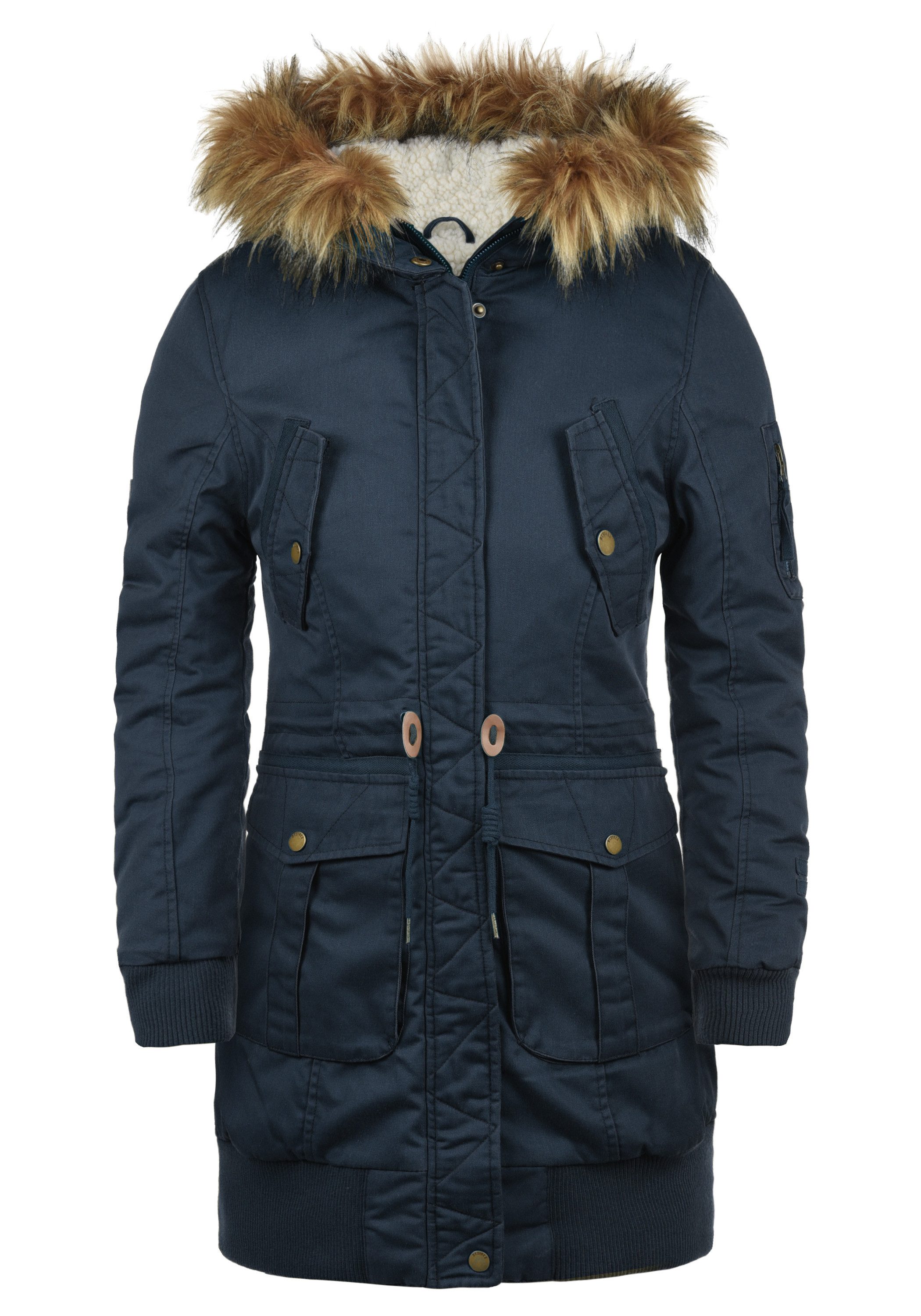 DESIRES Parka Alma Winterjacke mit abnehmbarem Kunstfellkragen