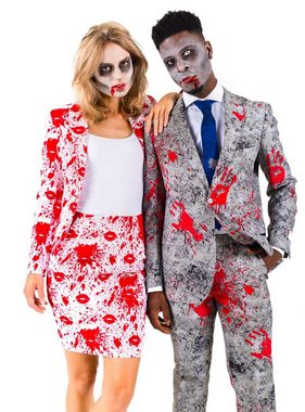 Opposuits Kostüm Scary Sherry, Ein Küsschen zum Abschied: elegant geschnittener Blutbad-Business-Anz