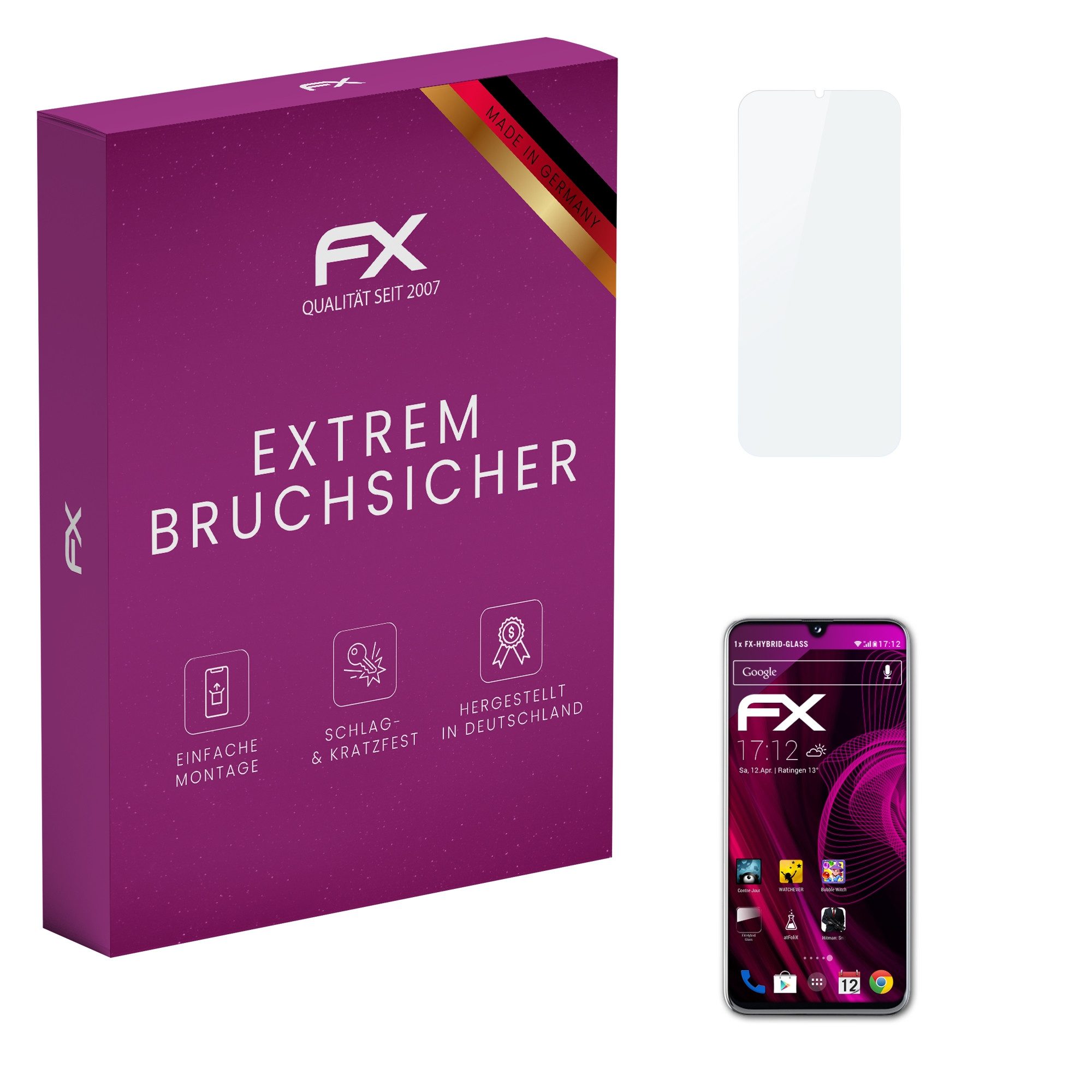 atFoliX Schutzfolie Panzerglasfolie für Samsung Galaxy Jean 2, Ultradünn und superhart