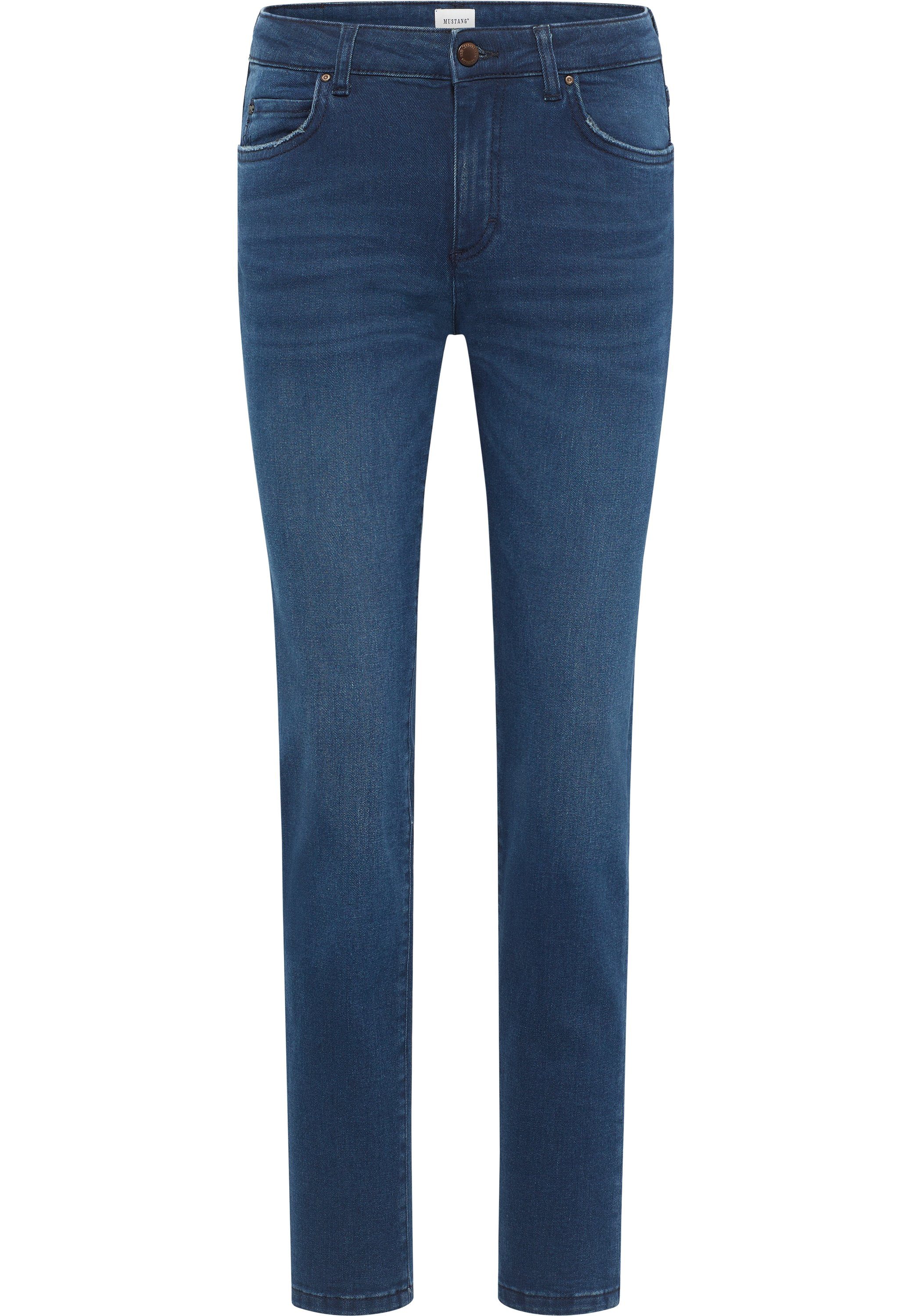 Mustang Slim Fit Jeans Met Stretch, Model ' Crosby Relaxed Slim Marineblauw 1727201
