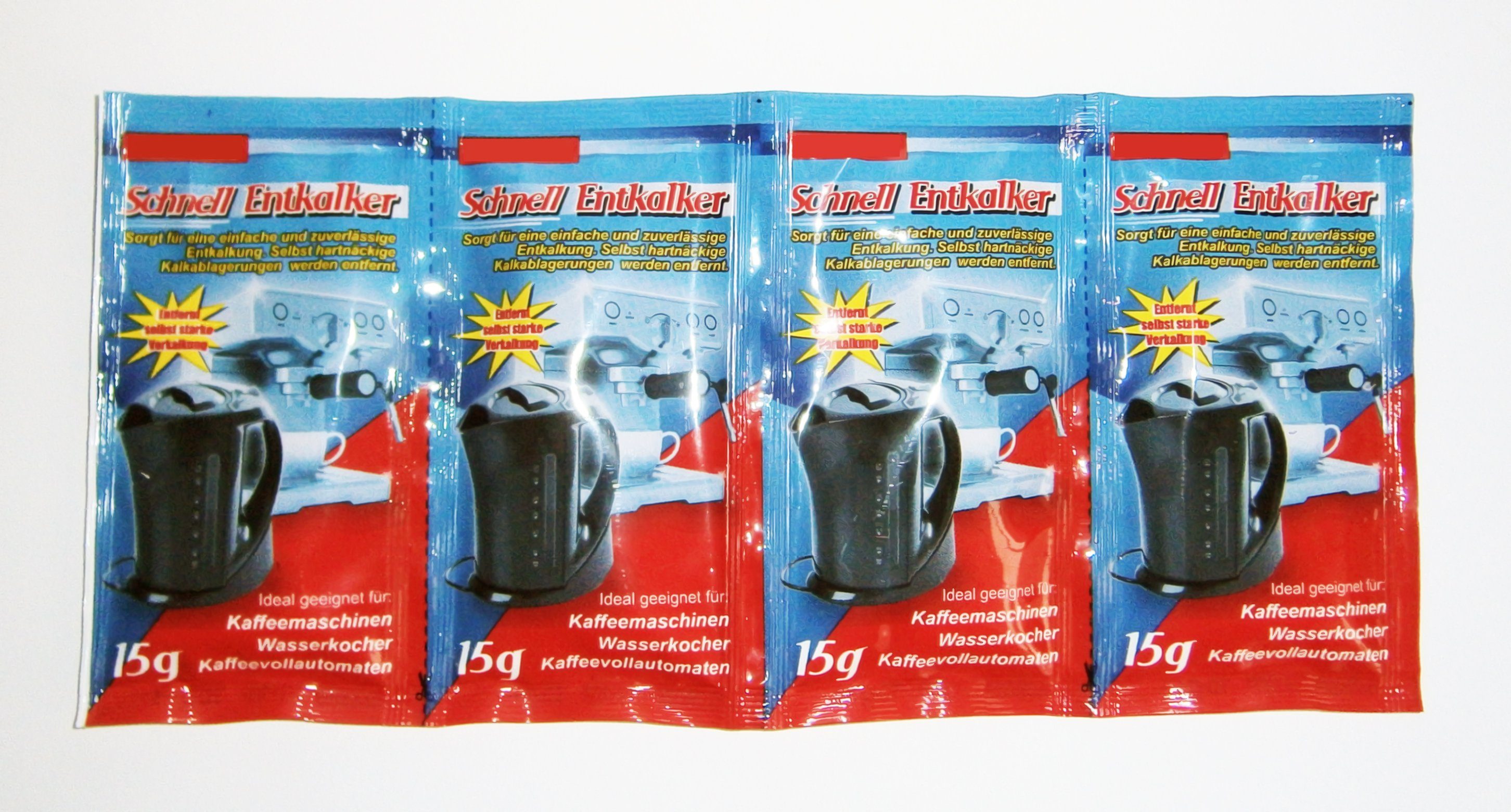 Reinex 4X SCHNELL ENTKALKER Beutel 15g Schnellentkalker Antikalk 39 Средство для удаления накипи (4-St. Kaffeemaschine Reiniger Kalk)