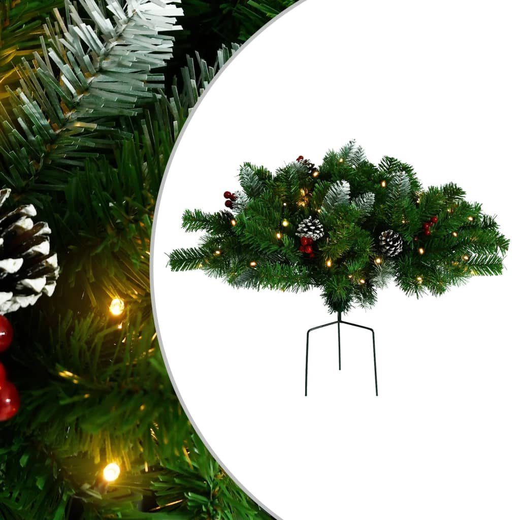 vidaXL Künstlicher Weihnachtsbaum Künstlicher Weihnachtsbaum mit Beleuchtung Outdoor Grün 40 cm