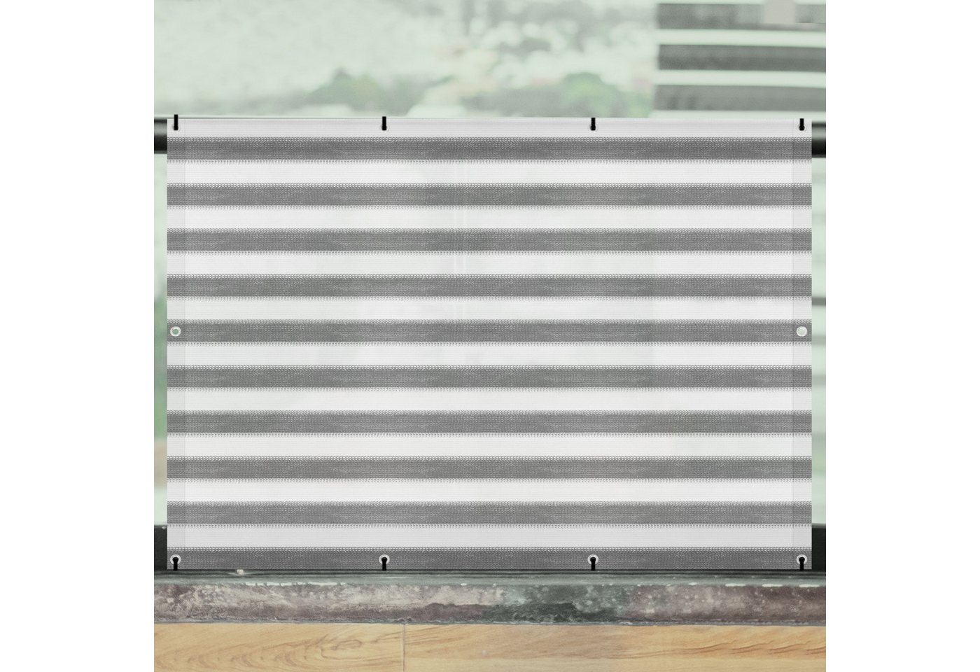 Thumbnail - OSTWOLKE Balkonsichtschutz Balkonbespannung Windschutz Sonnenschutz Balkonverkleidung 1mx5m