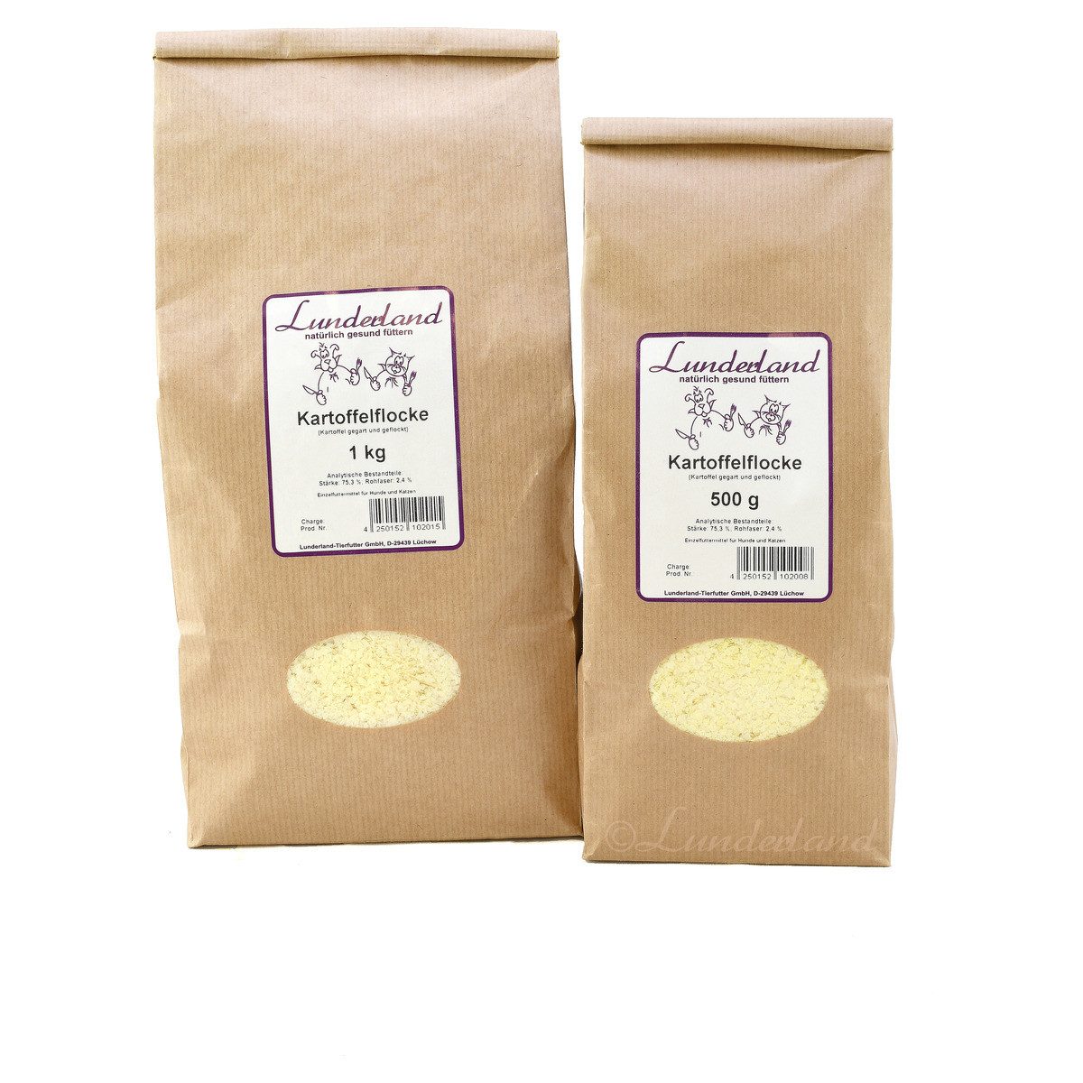 Lunderland Kartoffelflocke 5 kg für Hunde, Nahrungsergänzungsmittel für: Hund