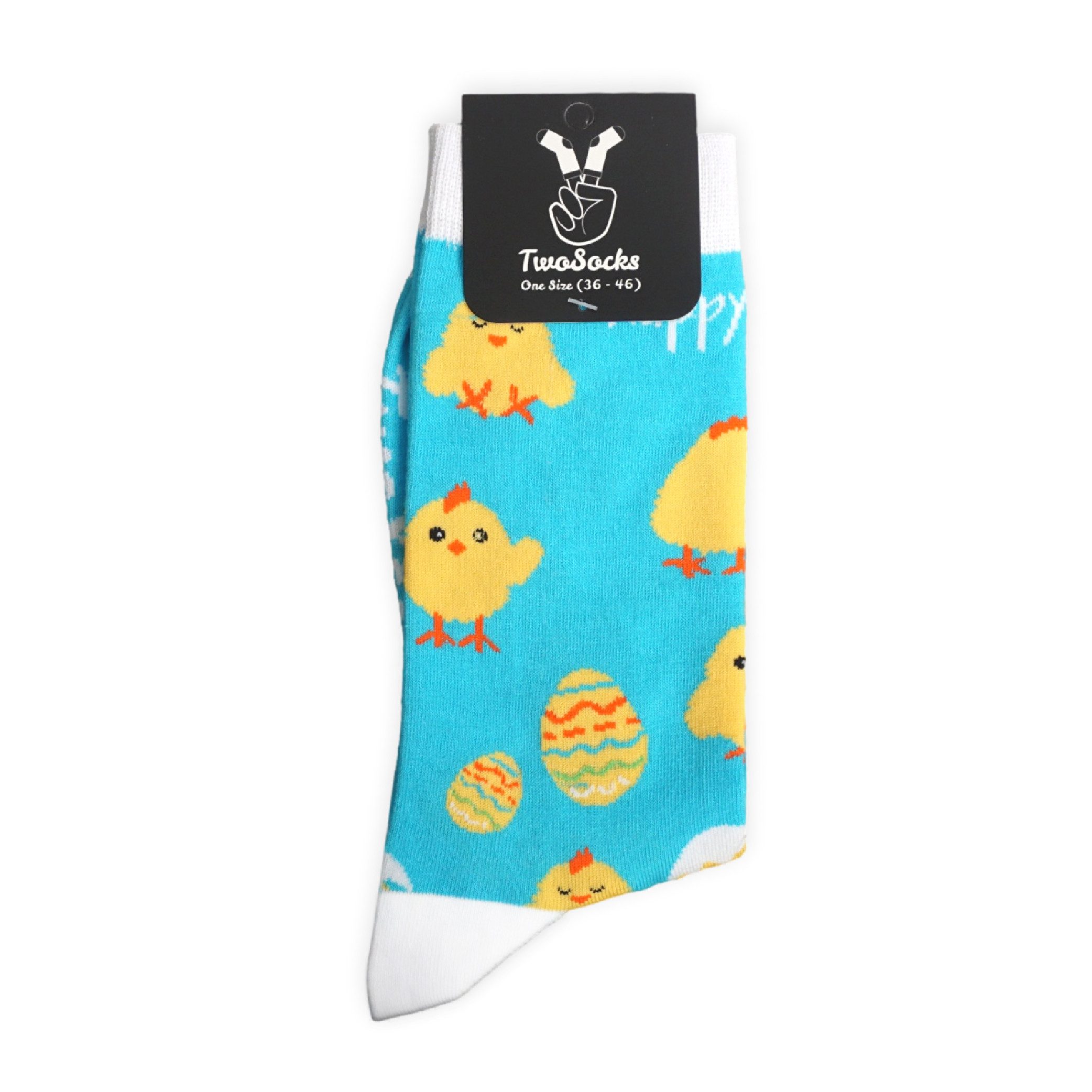 TwoSocks Freizeitsocken Ostern Socken Küken Motiv Damen & Herren Baumwolle, Einheitsgröße mit Logoschriftzug