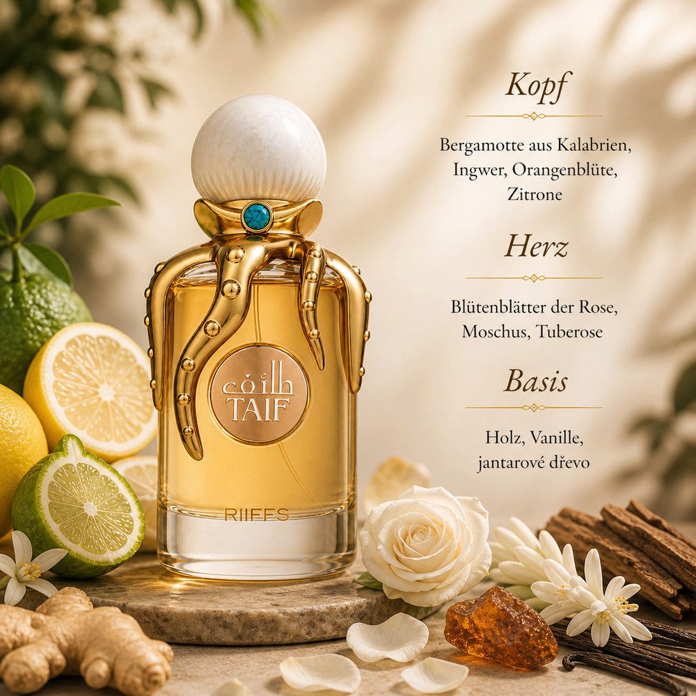 Riiffs Duft-Set Taif Extrait de Parfum 100 ml + 1x Parfümzerstäuber (leer) Set