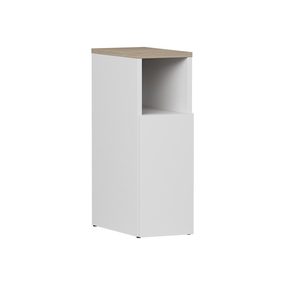 Vicco Nachtschrank Enton, Weiß/Sonoma, 20 x 59.5 cm mit 1 Tür (1-St) günstig online kaufen