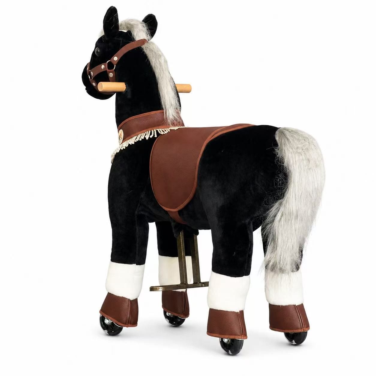 Hoofi Stehpferd Mechanisches Reitpferd Oliver Schwarz Small 3–5 Jahre bis 30 kg
