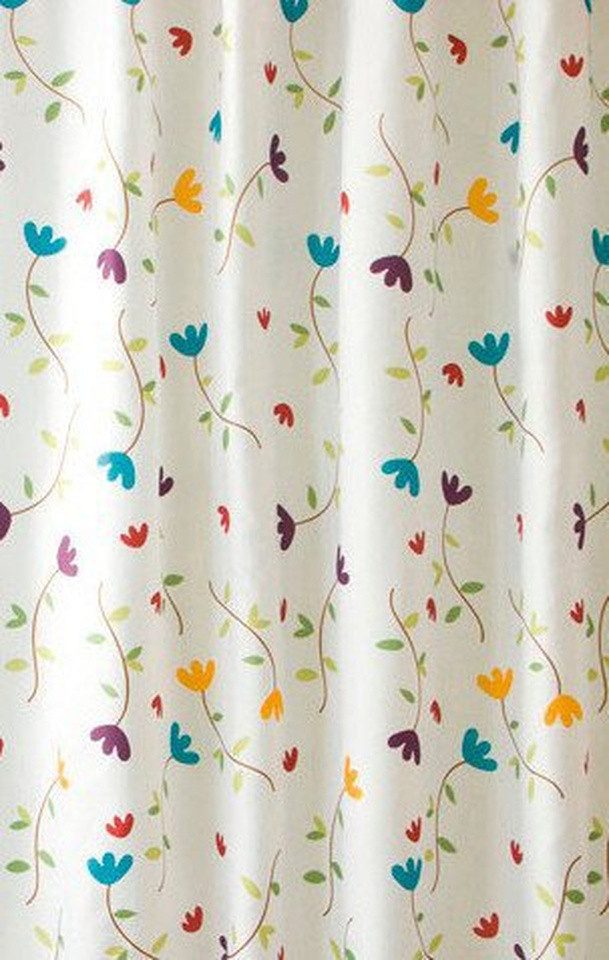 Aqualine Duschvorhang Duschvorhang 180x200cm, PE, Blumendekor Breite 180 cm, Aqualine-ZP007