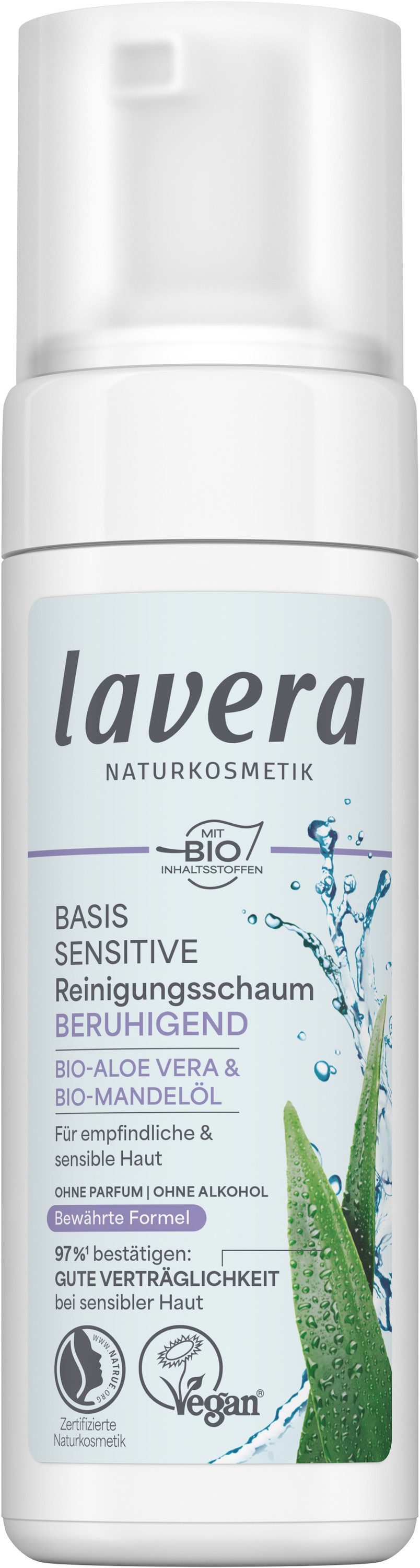 lavera Gesichts-Reinigungsmilch basis sensitive Reinigungsschaum