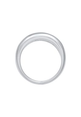 Elli Premium Fingerring Bandring Doppelt Stacking Look Basic 925 Silber