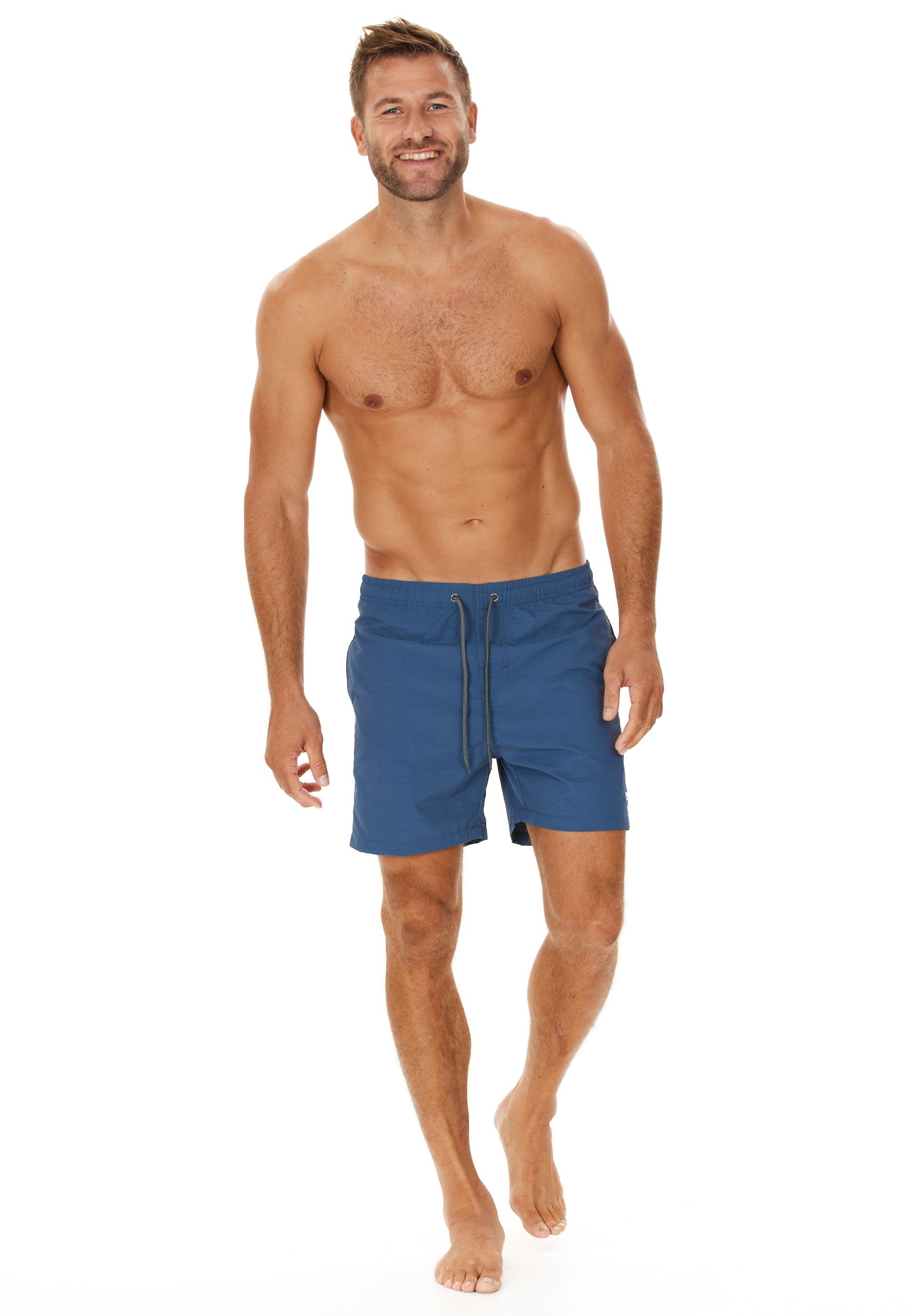 mit Kordelzug CRUZ Eyemouth Shorts blau-denim praktischem