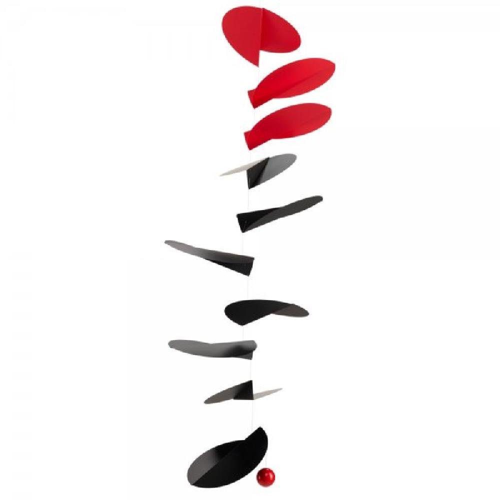 Skulptur Mobile Turning Leaves Black & Red