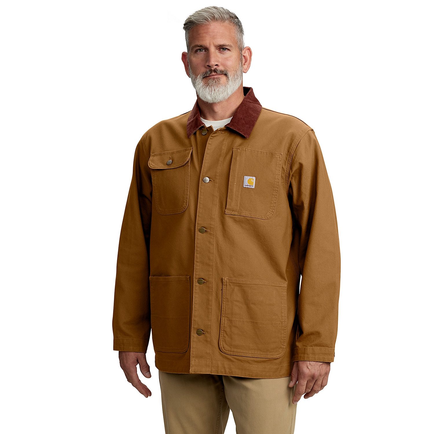 Fleecejacke Carhartt Herren Arbeitsjacke Duck Loose Fit Chore Coatt
