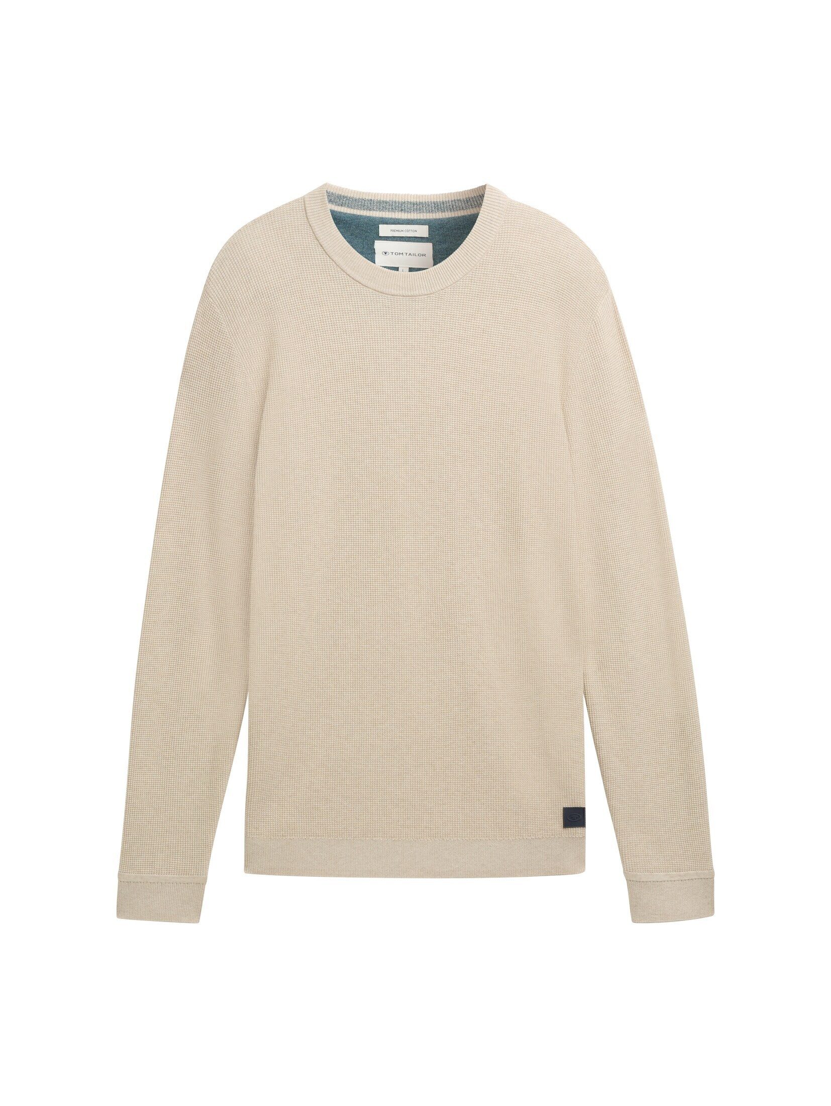 TOM TAILOR Strickpullover Strukturierter Rundhalspullover günstig online kaufen