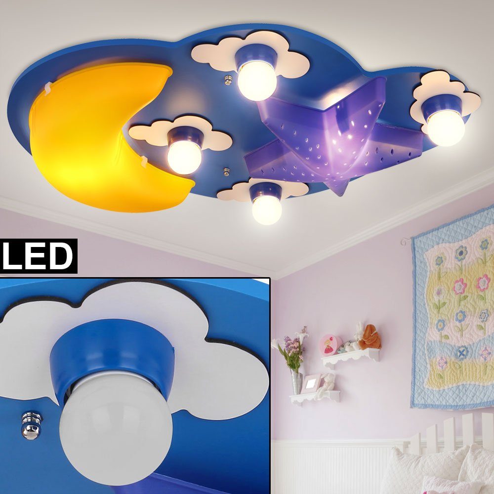 Kinderzimmer Jungen Mädchen Deckenlampe Beleuchtung Leuchte Katzen Design Glas 