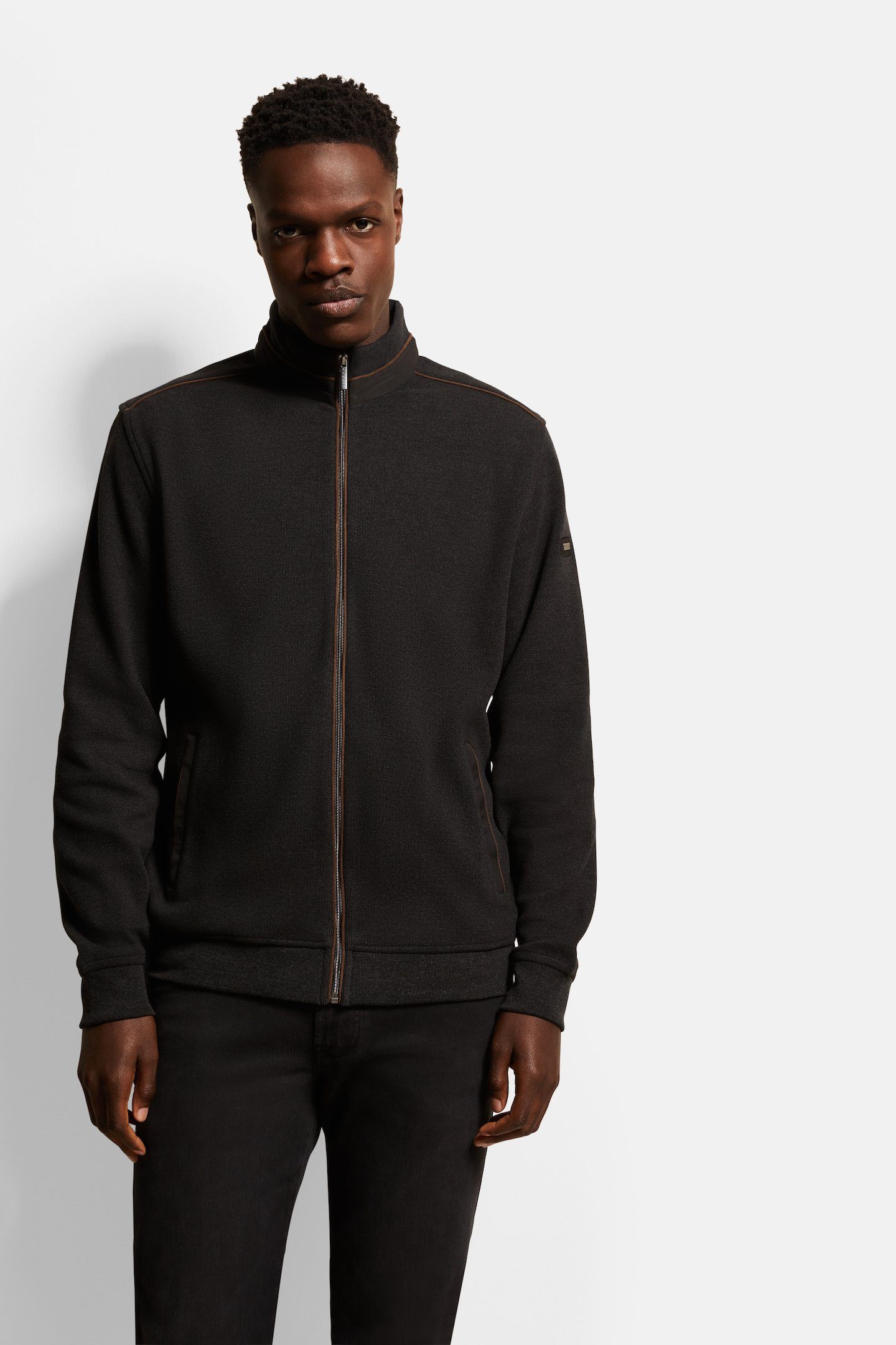 bugatti Sweatjacke Regular Fit aus Baumwoll-Mix günstig online kaufen