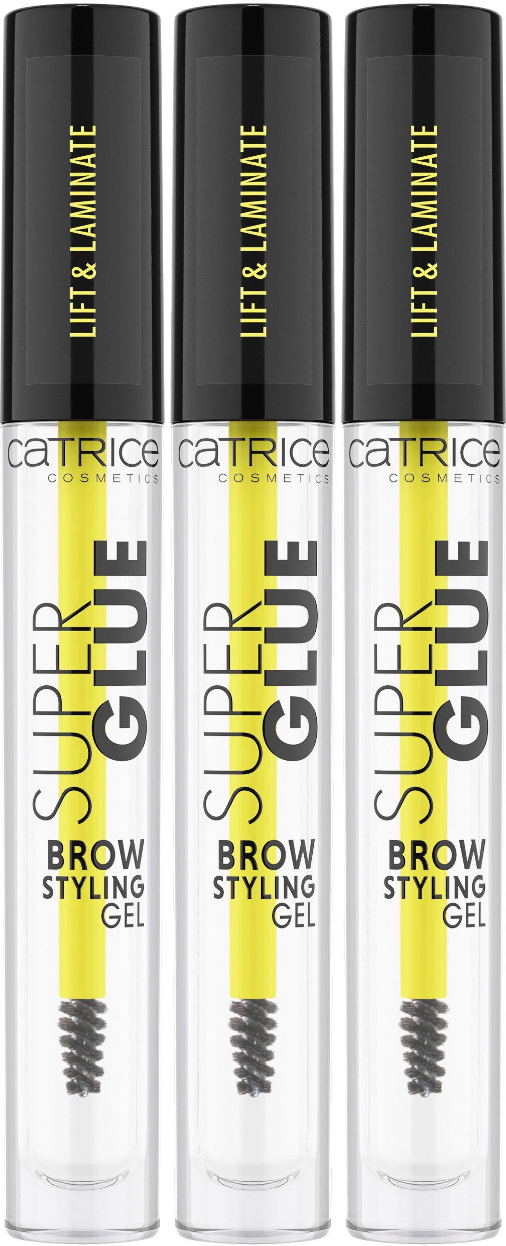 Catrice Augenbrauen-Gel Super Glue Brow Styling Gel, 3-tlg., Augen-Make-Up, Brow Gel für ultrastarken Halt | Augenbrauen-Make-Up