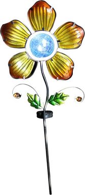 Luna24 simply great ideas... LED Solarleuchte Gartenstecker Solar als Blume in gelb, Solar Gartenstecker Blume in gelb
