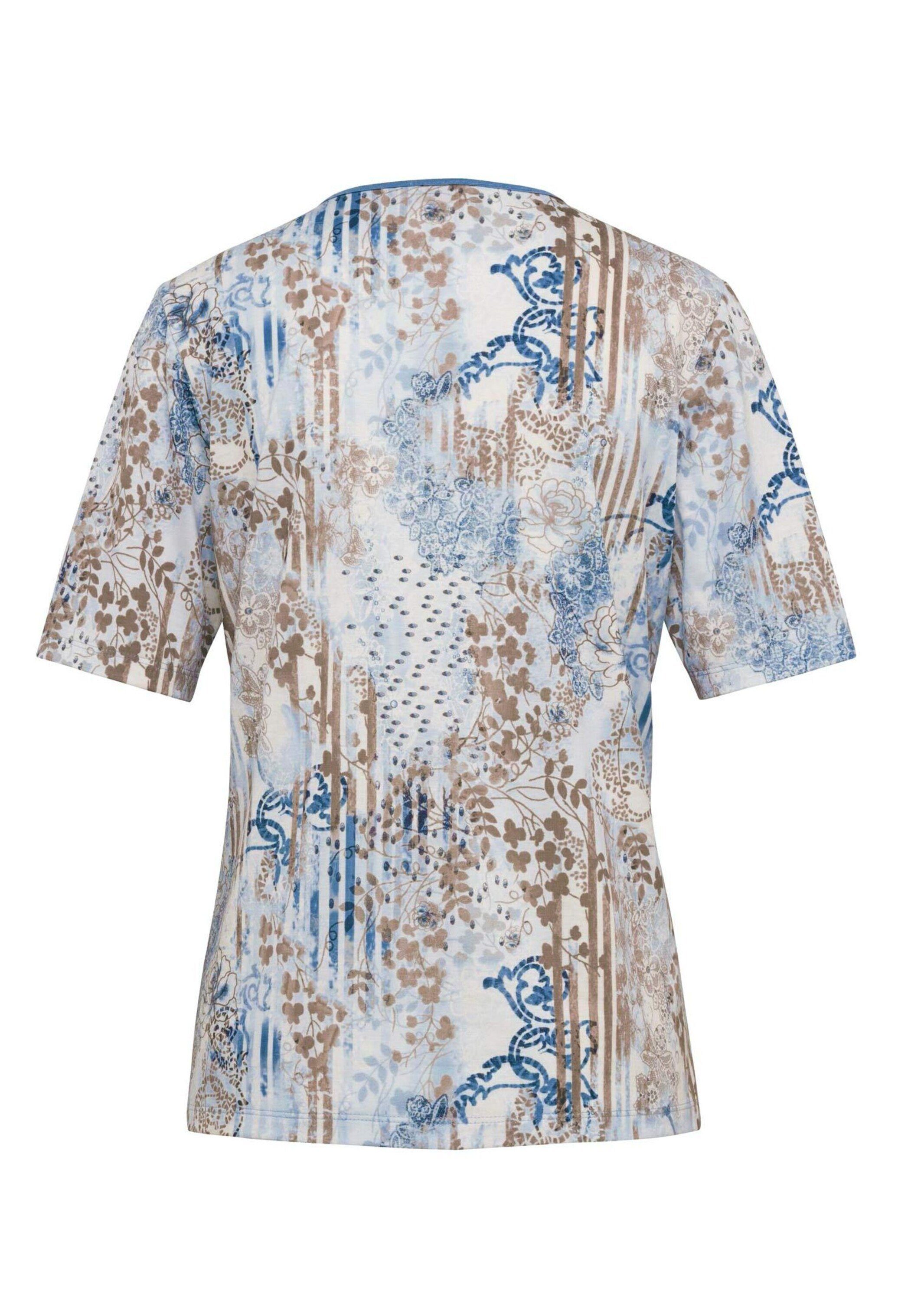 Print-Shirt Kurzgröße: Bequemes Druckshirt im Mustermix