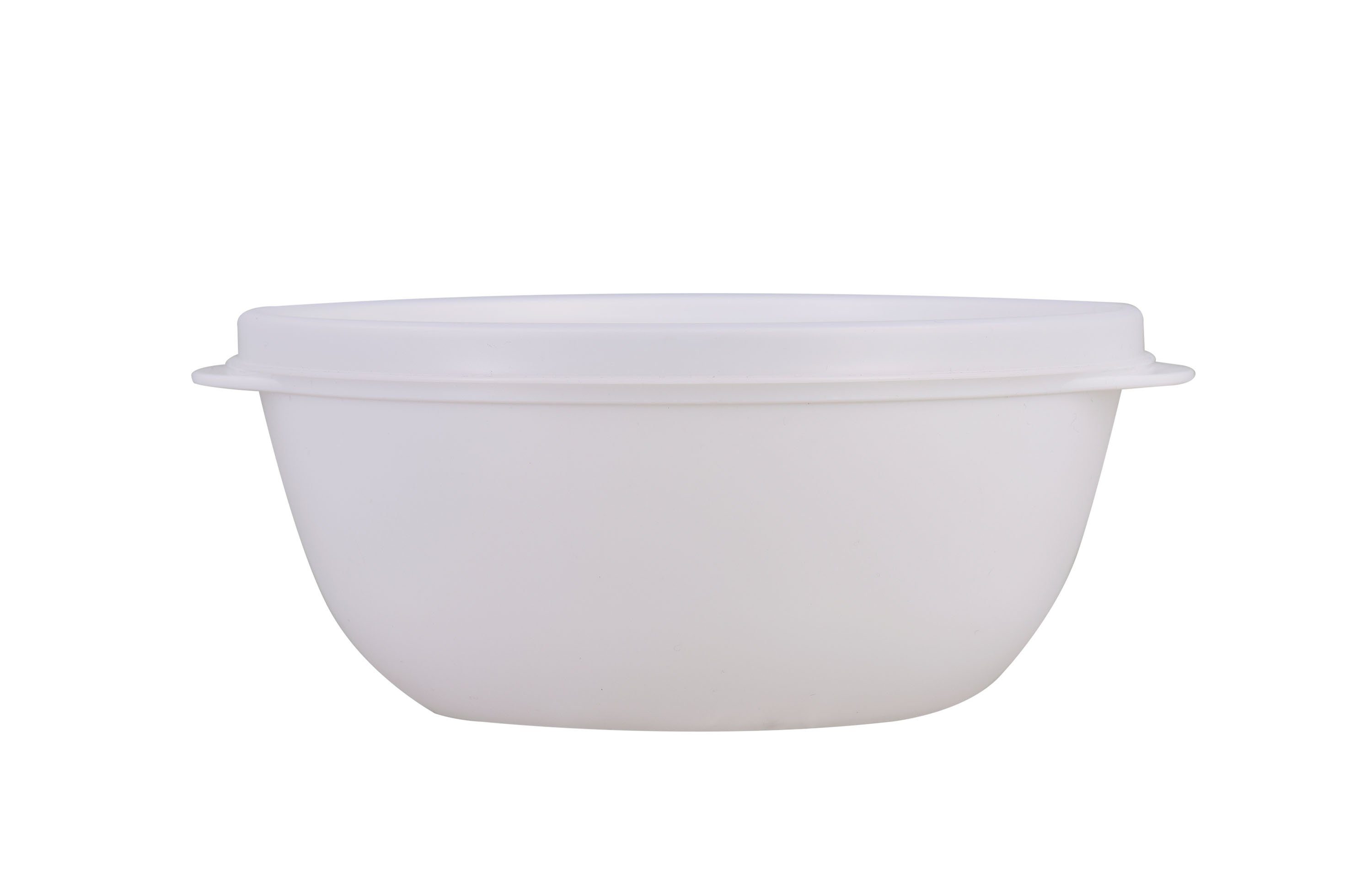 Biodora Schüssel Biodora Schüssel mit Deckel Weiß – versch. Größen, Bio-PE, (0,5 Liter / 1,0 Liter / 2,0 Liter), Mit dichtem Bio LDPE-Deckel - Mehrwegprodukt
