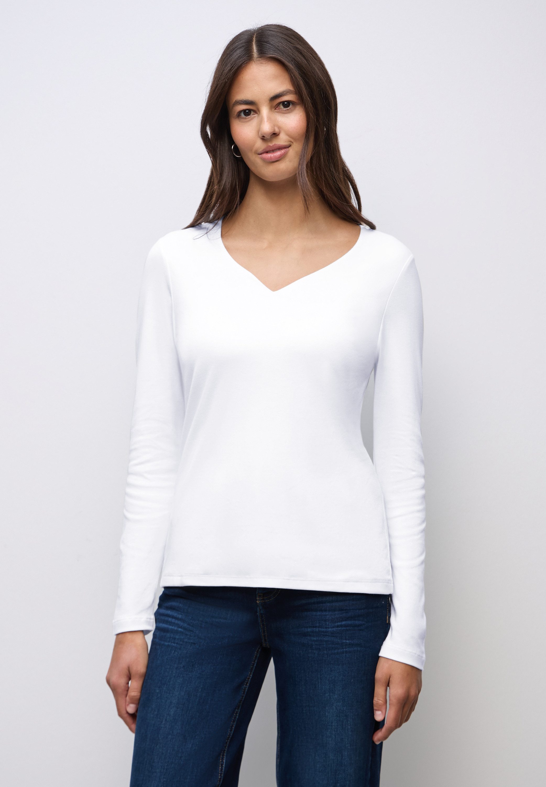 STREET ONE Langarmshirt im soften Baumwoll-Mix